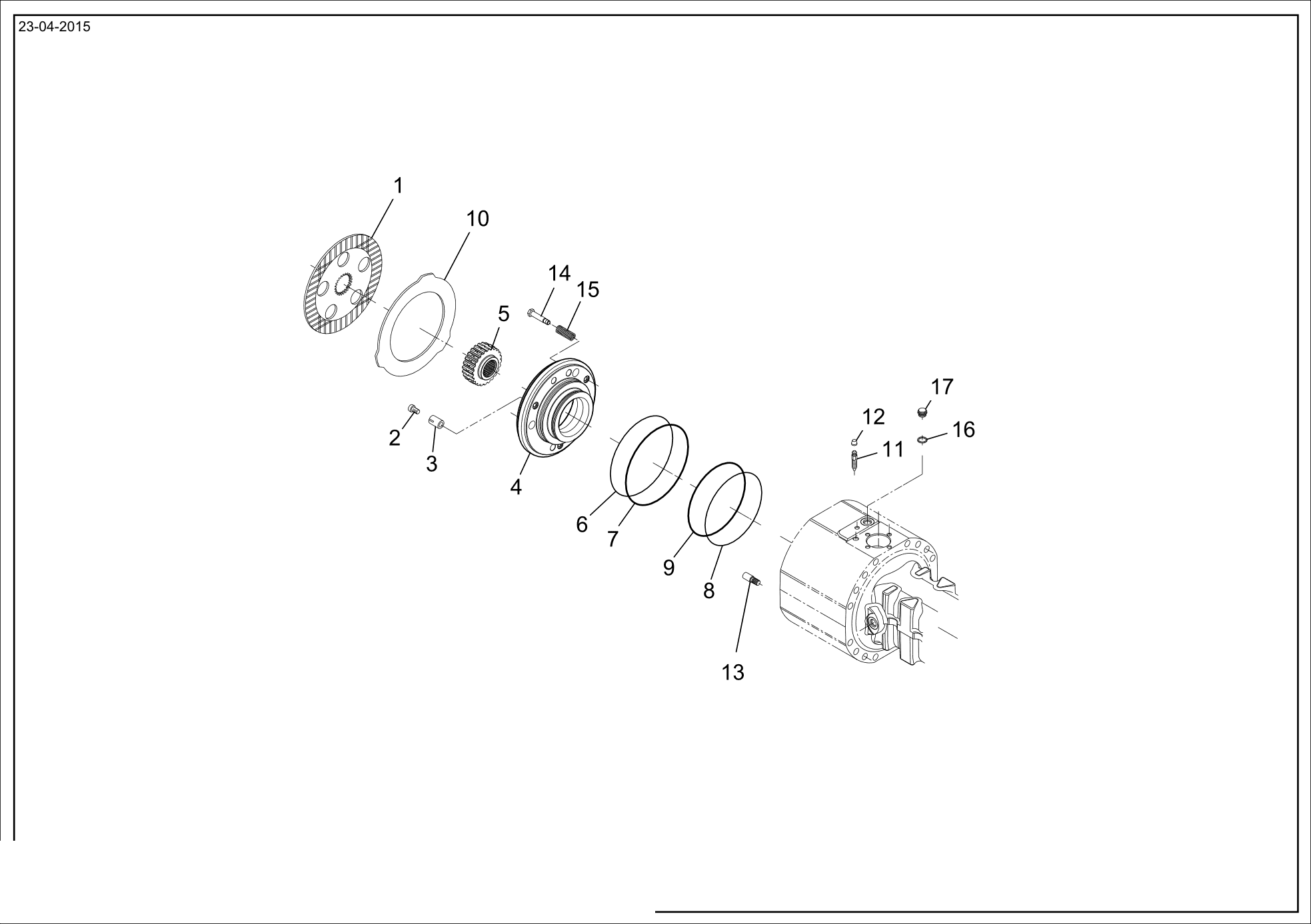 drawing for WACKER NEUSON 1000106326 - BACK - UP RING