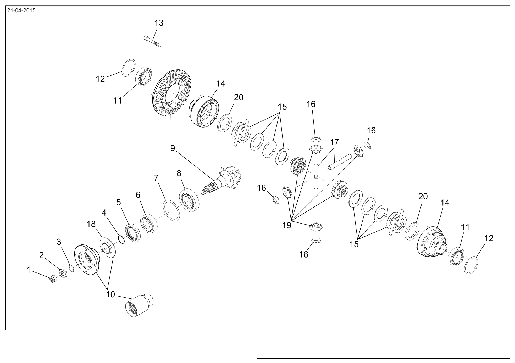 drawing for AGCO X619069600005 - TAPER ROLLER BEARING