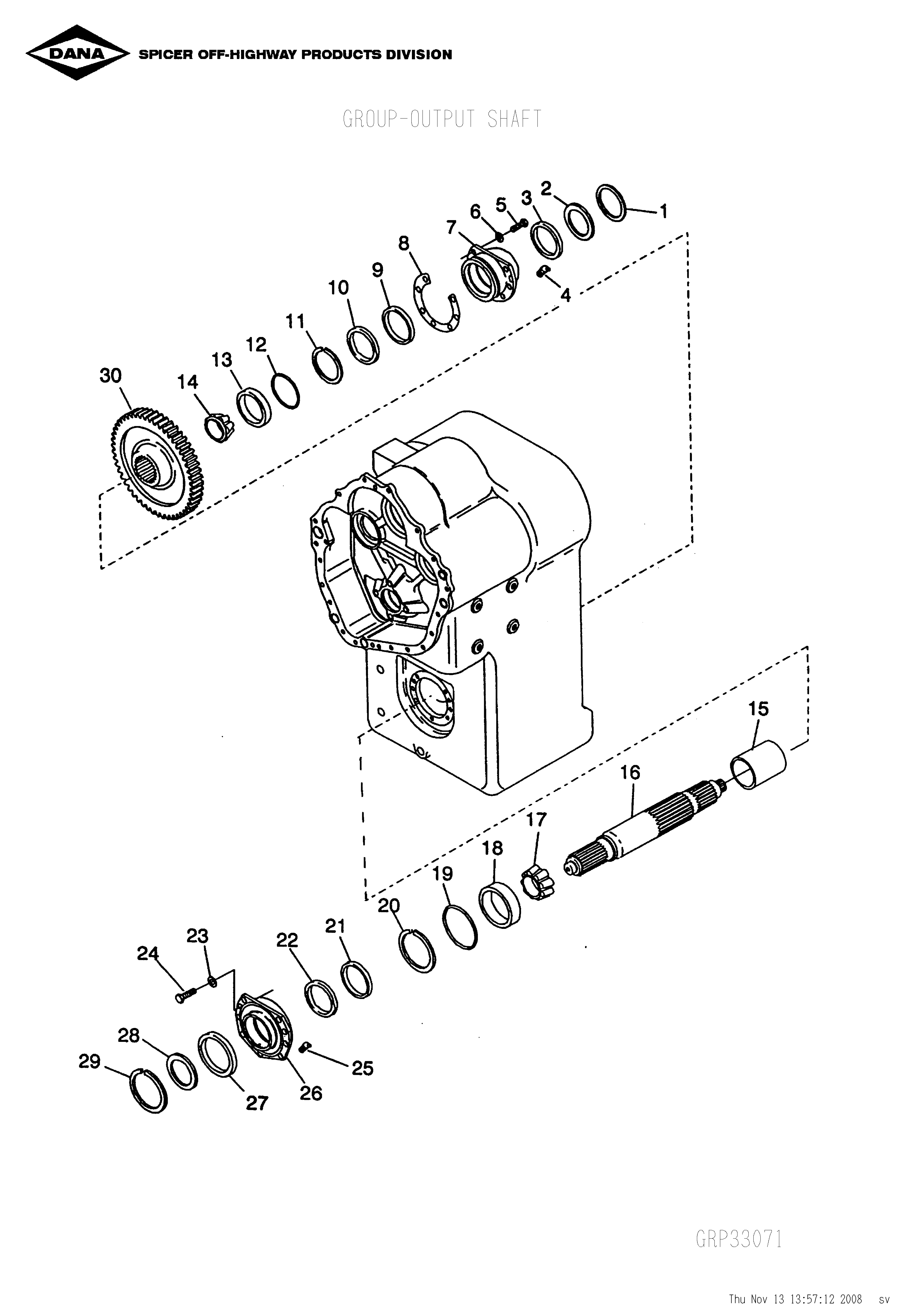 drawing for BOMAG 05280453 - BEARING CUP REAR