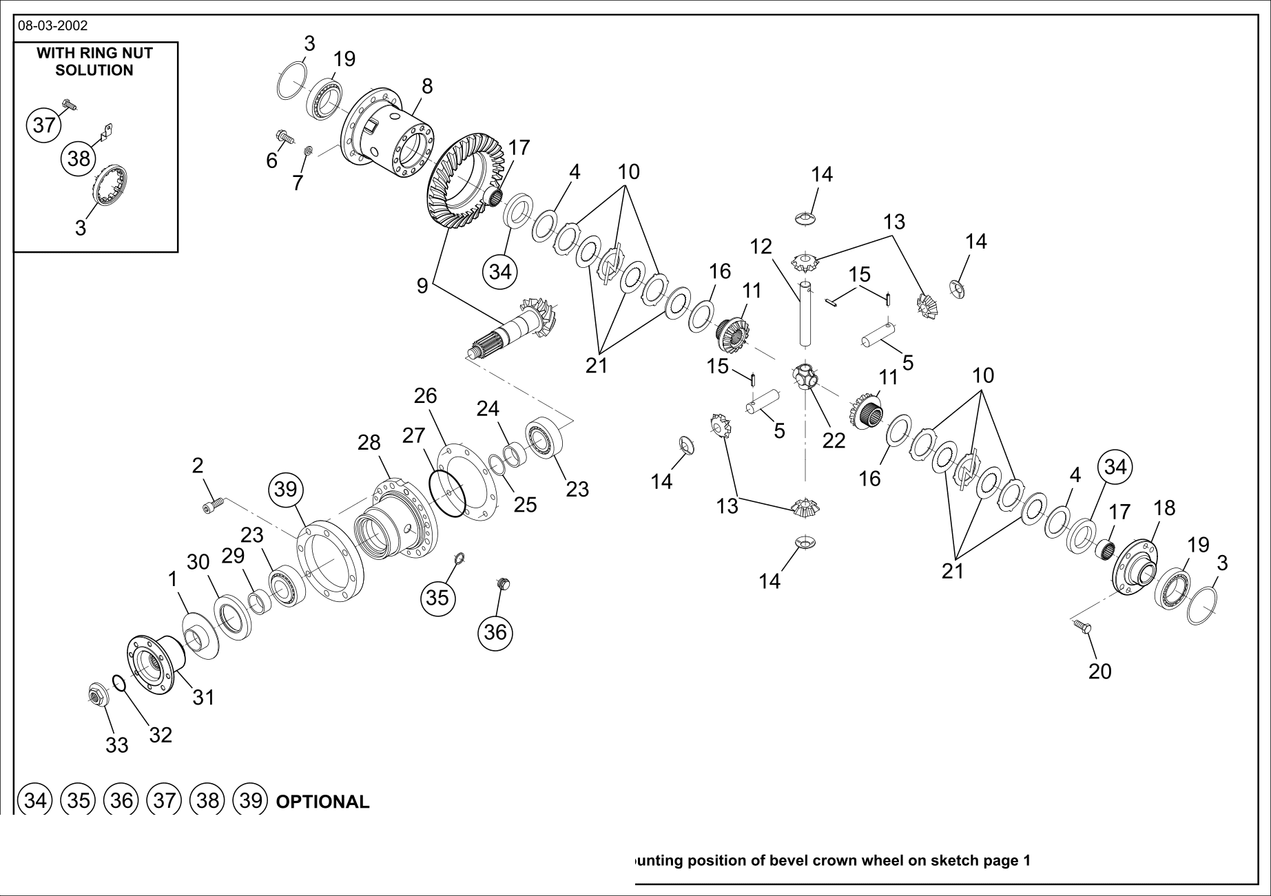 drawing for CAPACITY OF TEXAS 428102 - DIFF. SHAFT