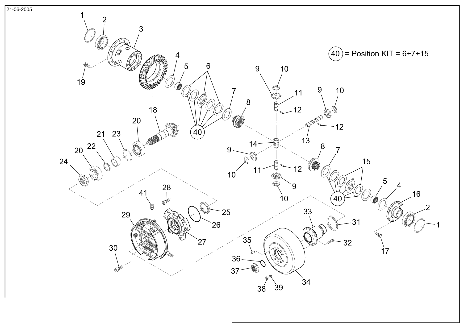 drawing for VENIERI 243.2.426 - BRAKE DRUM