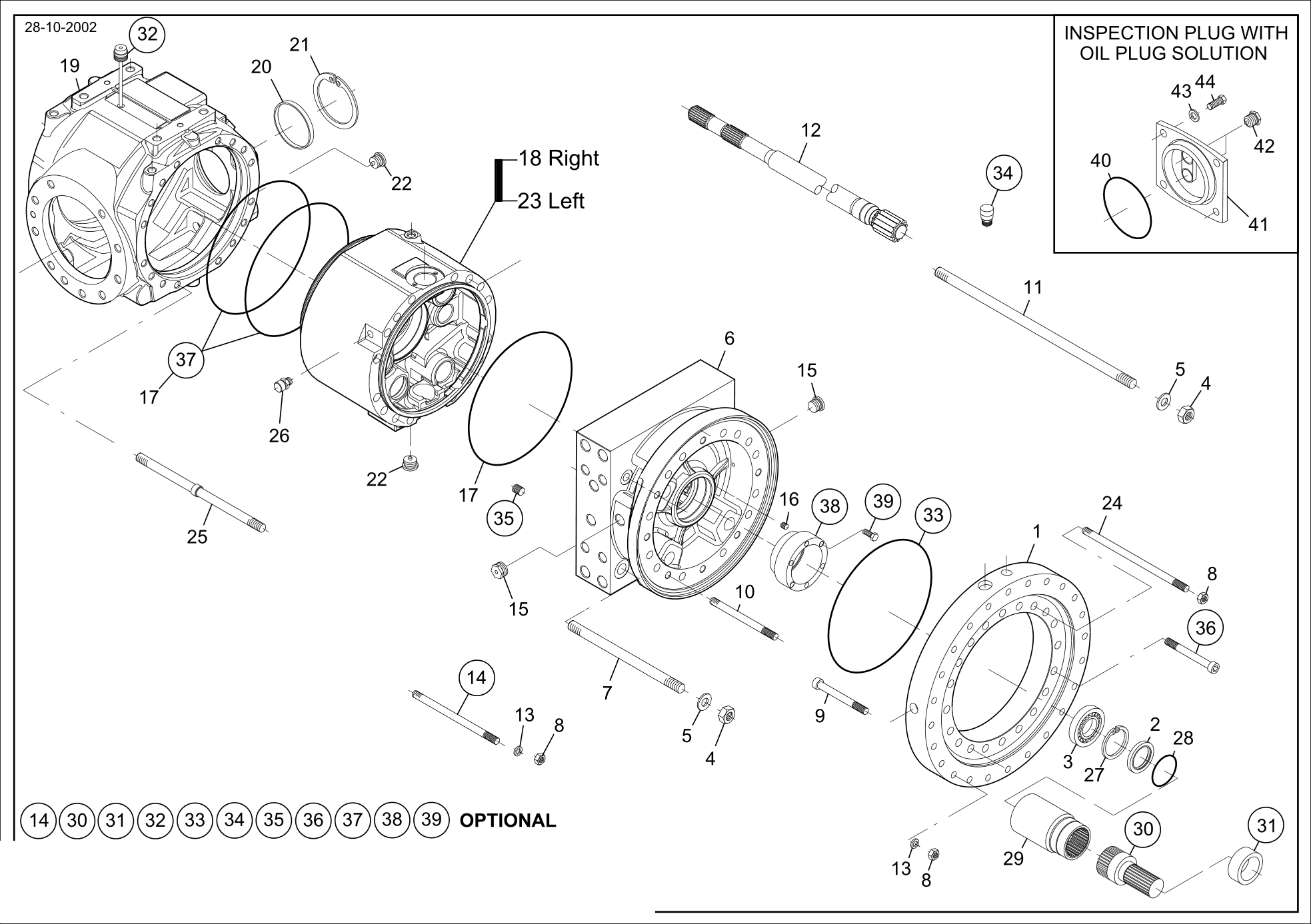 drawing for Hyundai Construction Equipment ZTAM-00119 - COVER-INTERMEDIATE