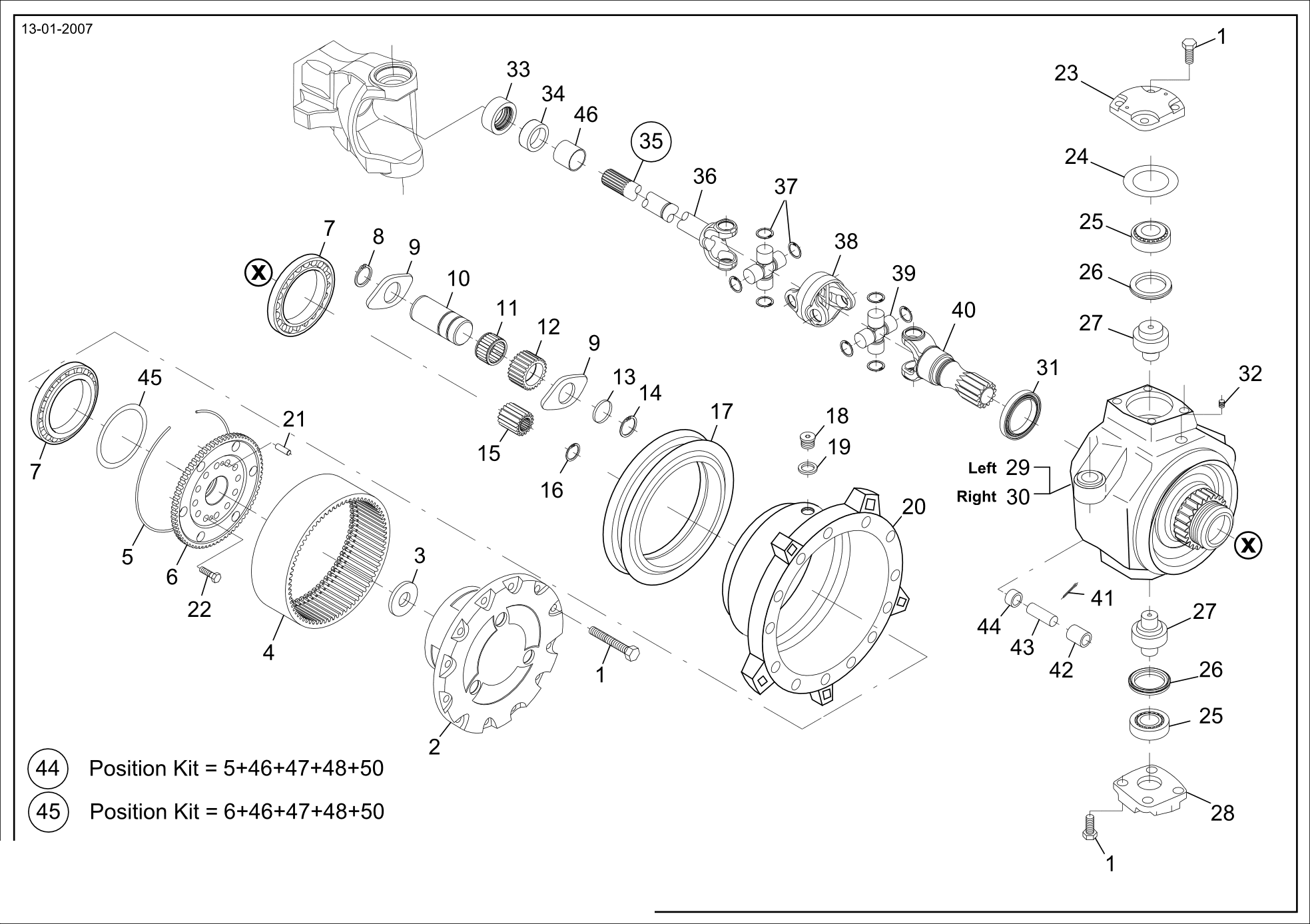 drawing for LANDINI 3019943X1 - BACK - UP RING