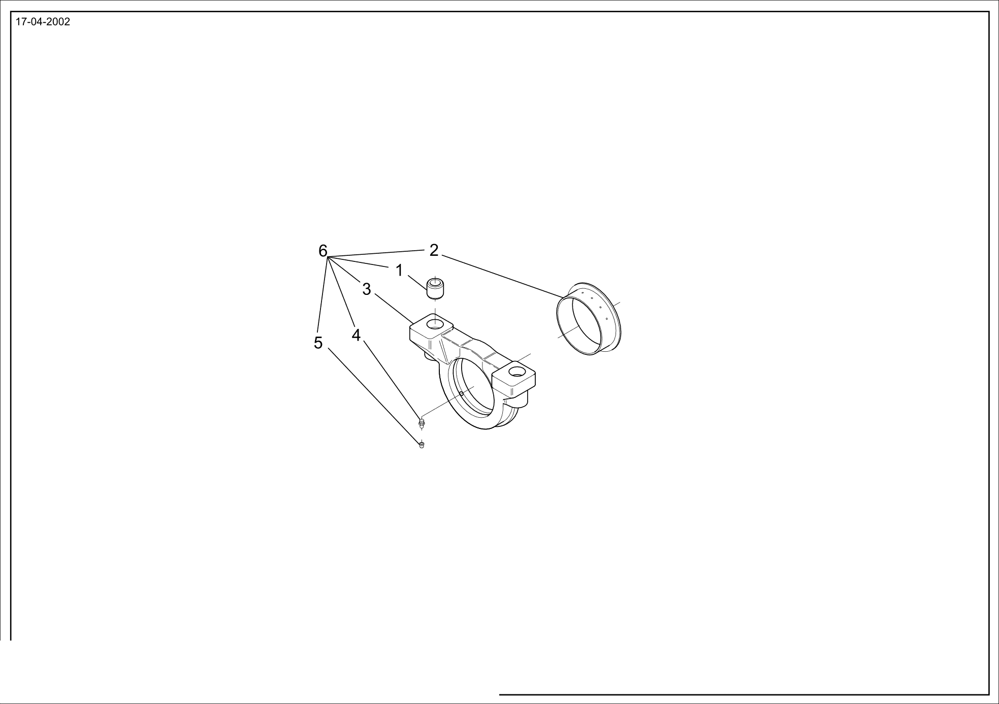 drawing for MECALAC 565A0014 - THRUST BUSHING
