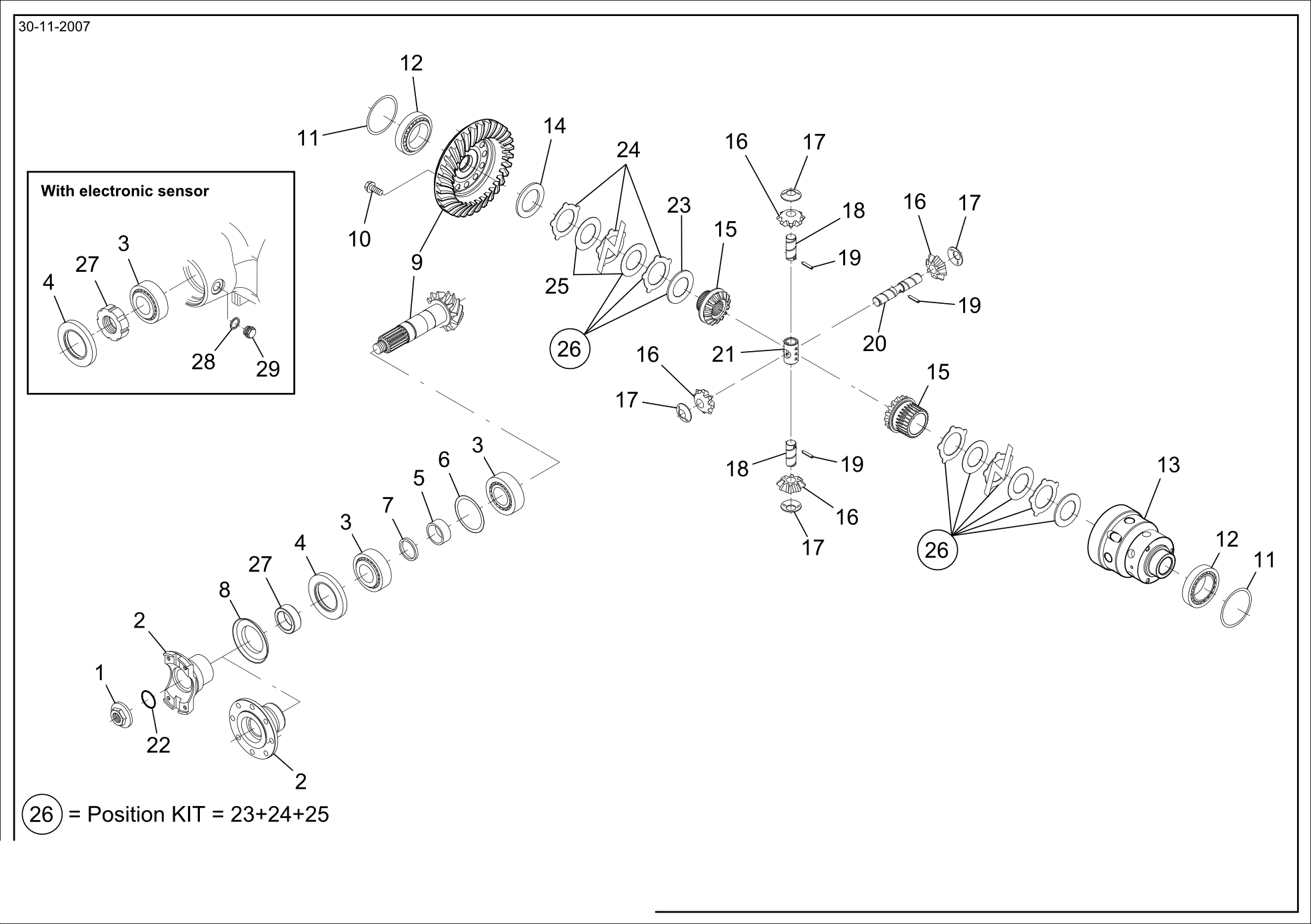 drawing for VENIERI 243.3.126 - CLUTCH DISC