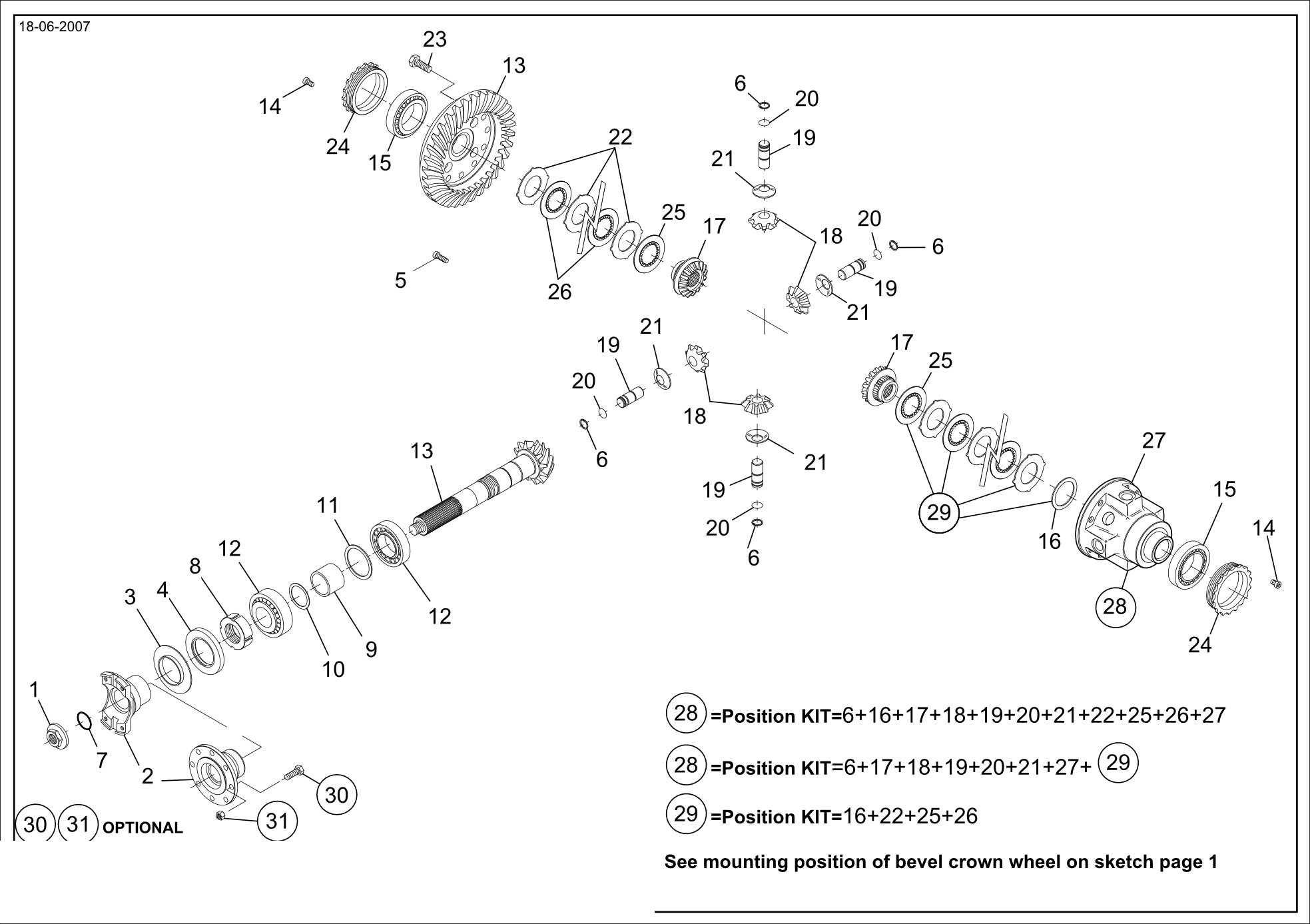 drawing for GEHL 102580 - BEVEL GEAR SET