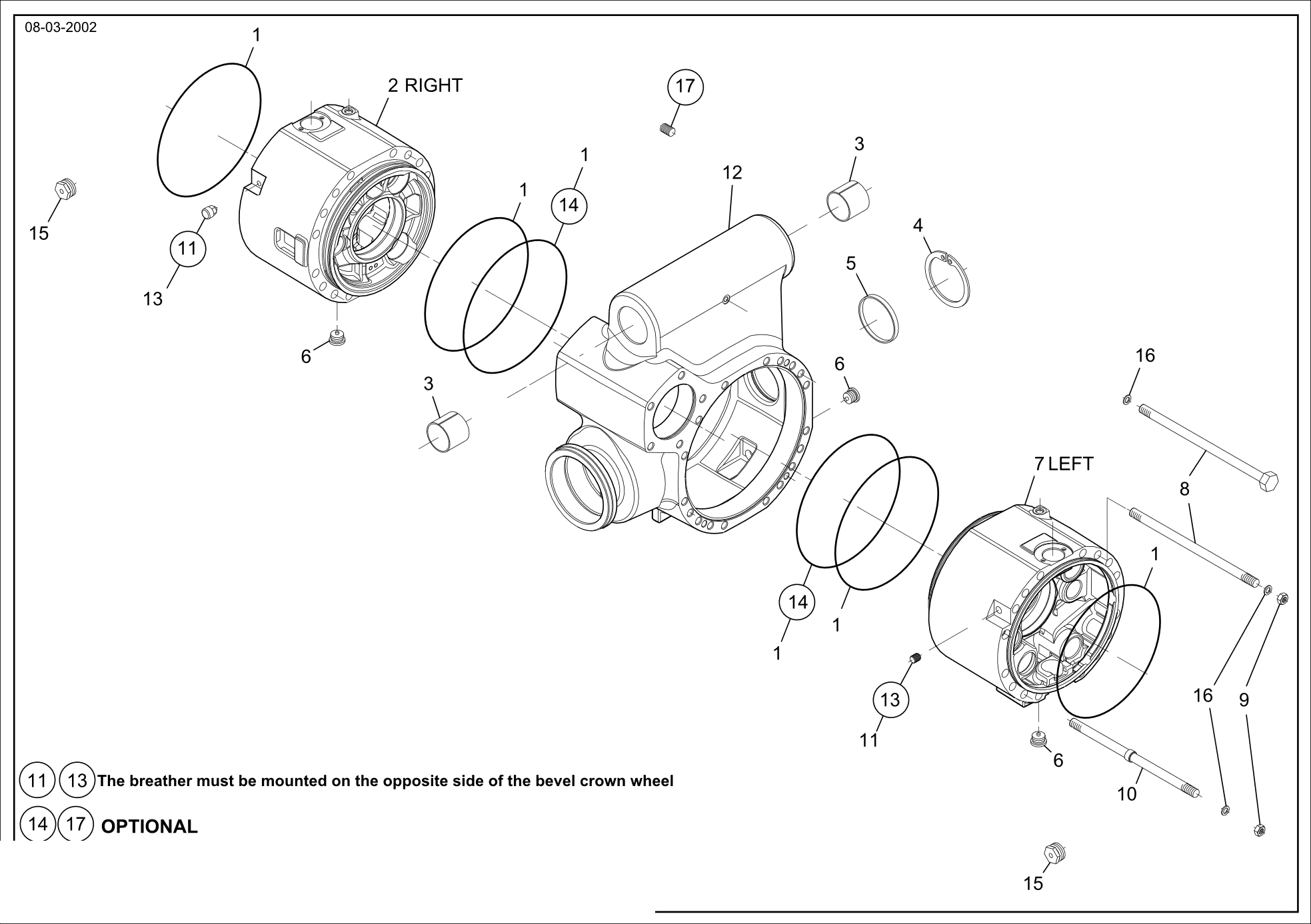 drawing for CNH NEW HOLLAND 71475288 - THRUST BUSHING