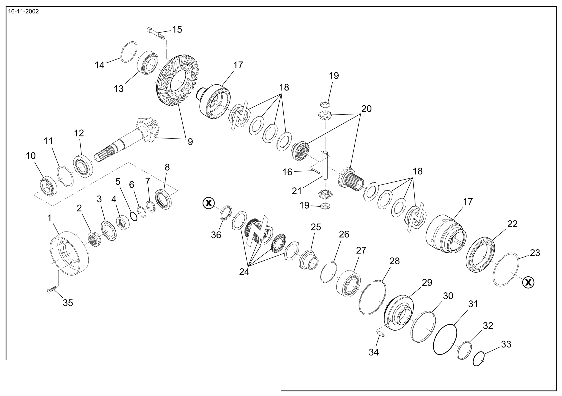 drawing for Dana Spicer 000.048164 - RING NUT