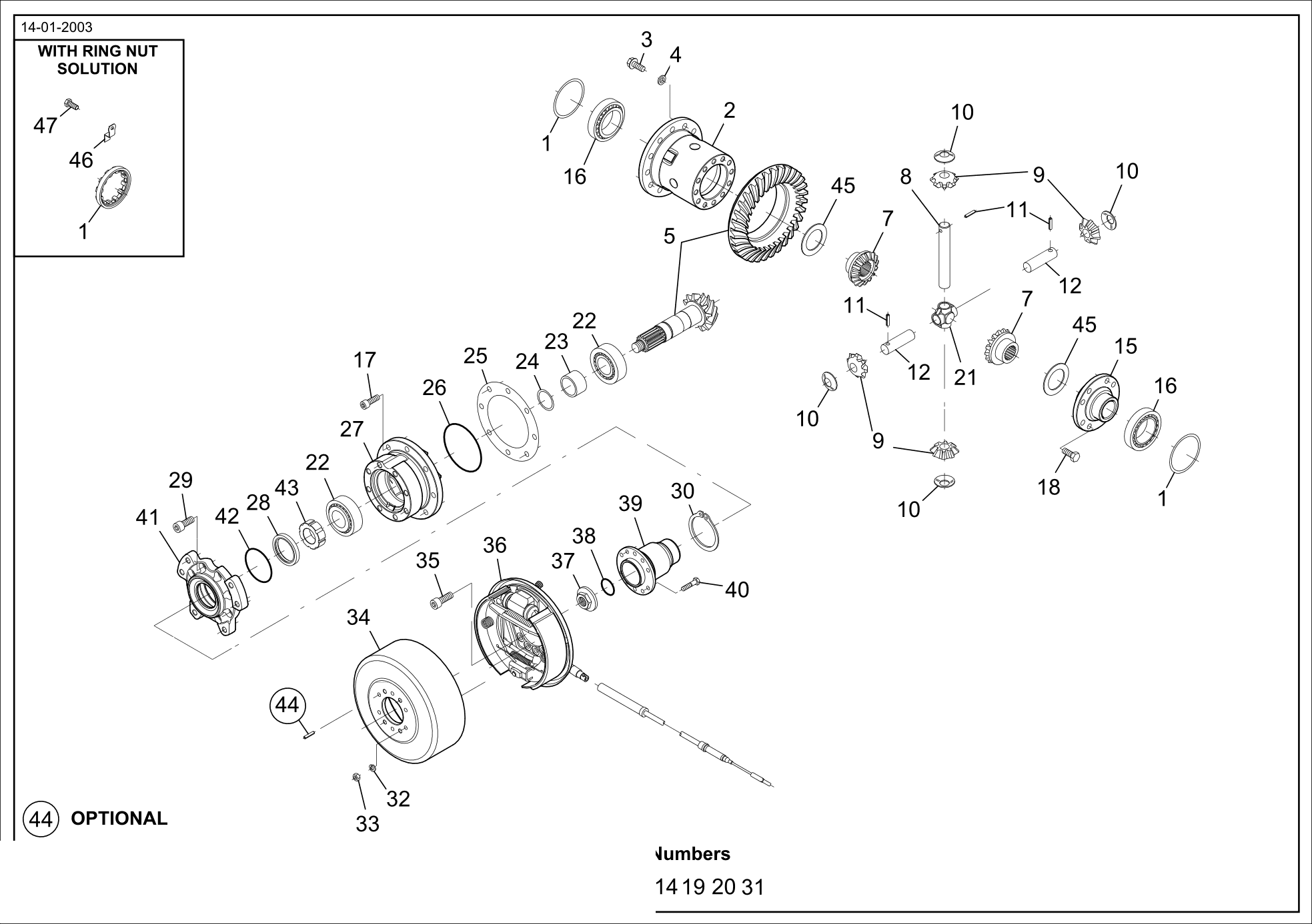 drawing for VENIERI 243.2.419 - BRAKE