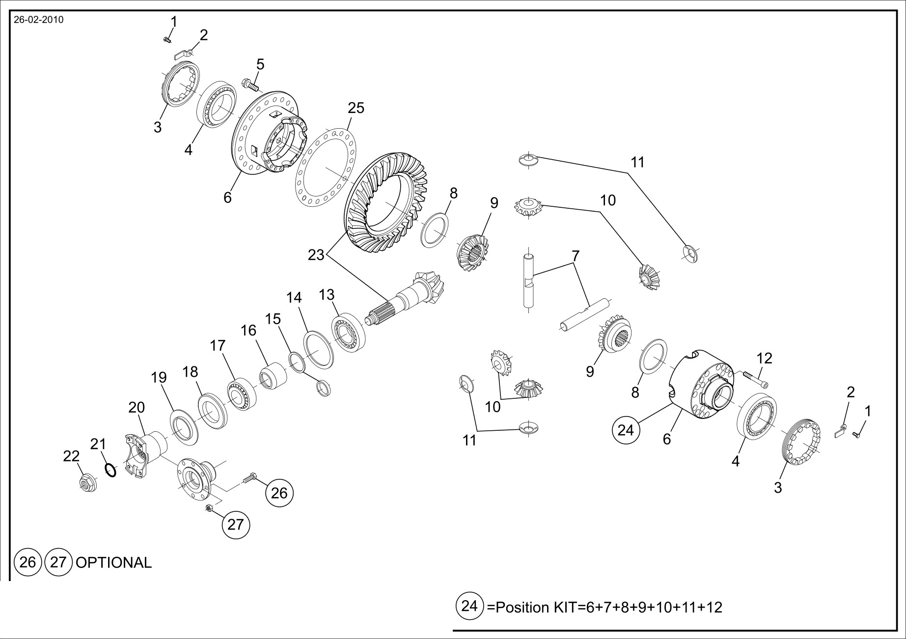 drawing for OMEGA LIFT 30.005.40311 - BEVEL GEAR SET