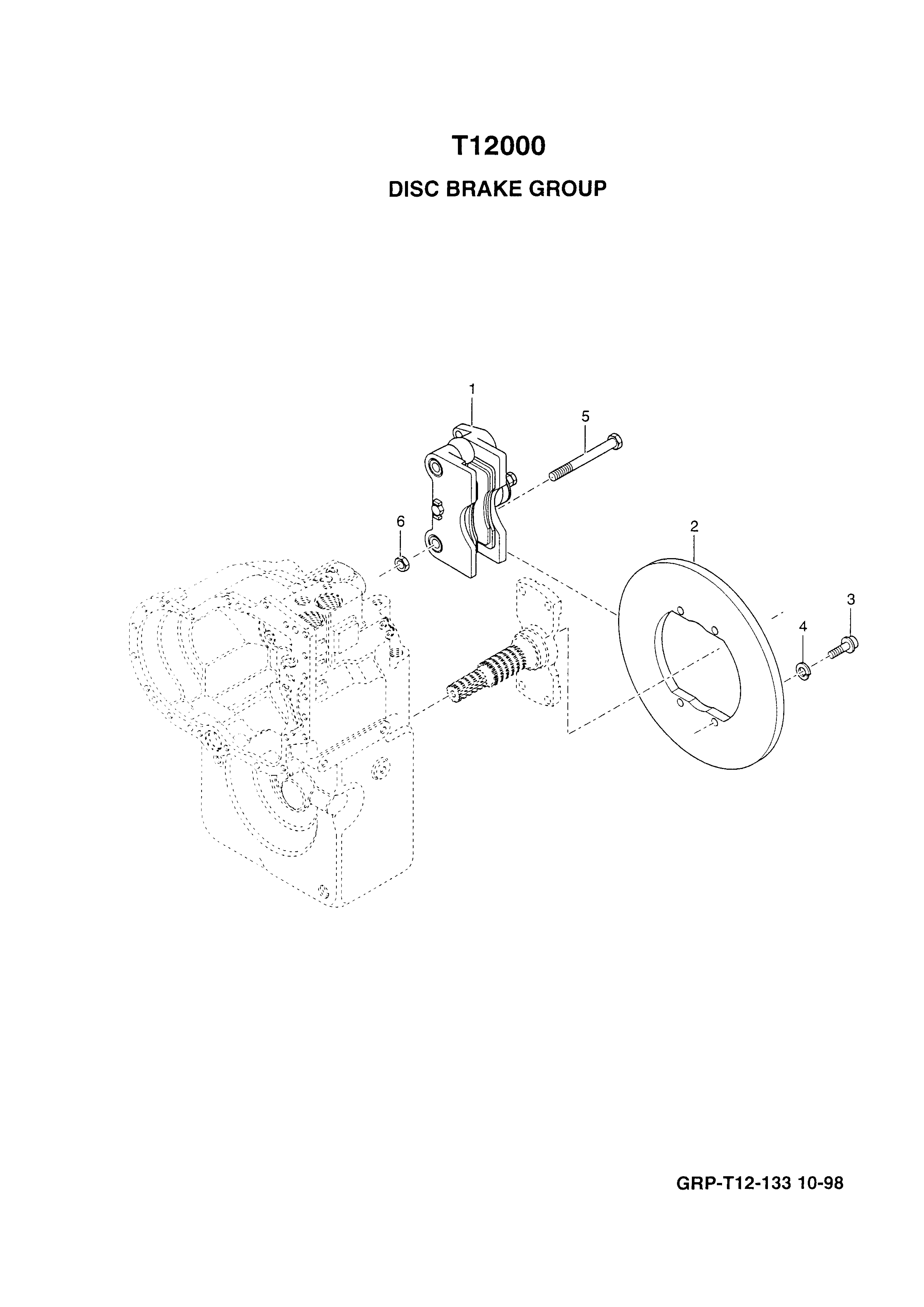 Technical drawing of CNH NEW HOLLAND 219988A1 BRAKE ASSY with dimensions and layout