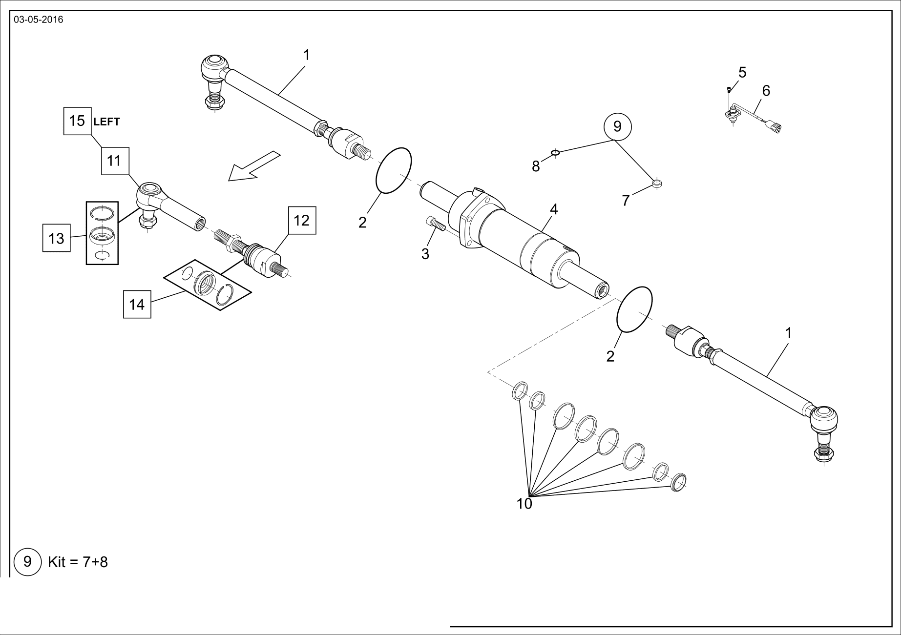 drawing for ZAMBONI 14617-014 - SEALS KIT