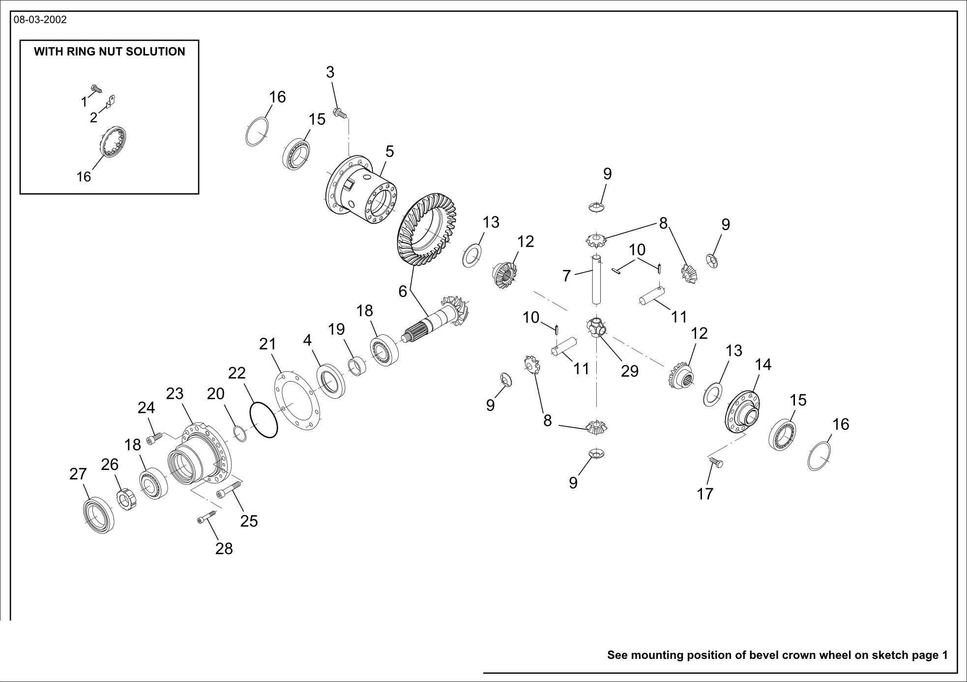 drawing for KRAMER 1000058613 - BEVEL GEAR SET