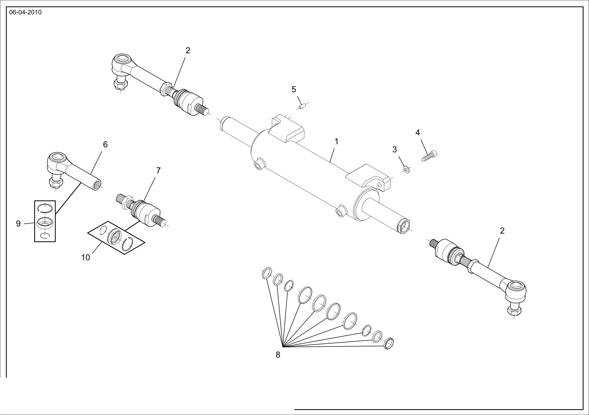 drawing for Dana Spicer 000.050165 - RUBBER BOOTS AND RING KIT