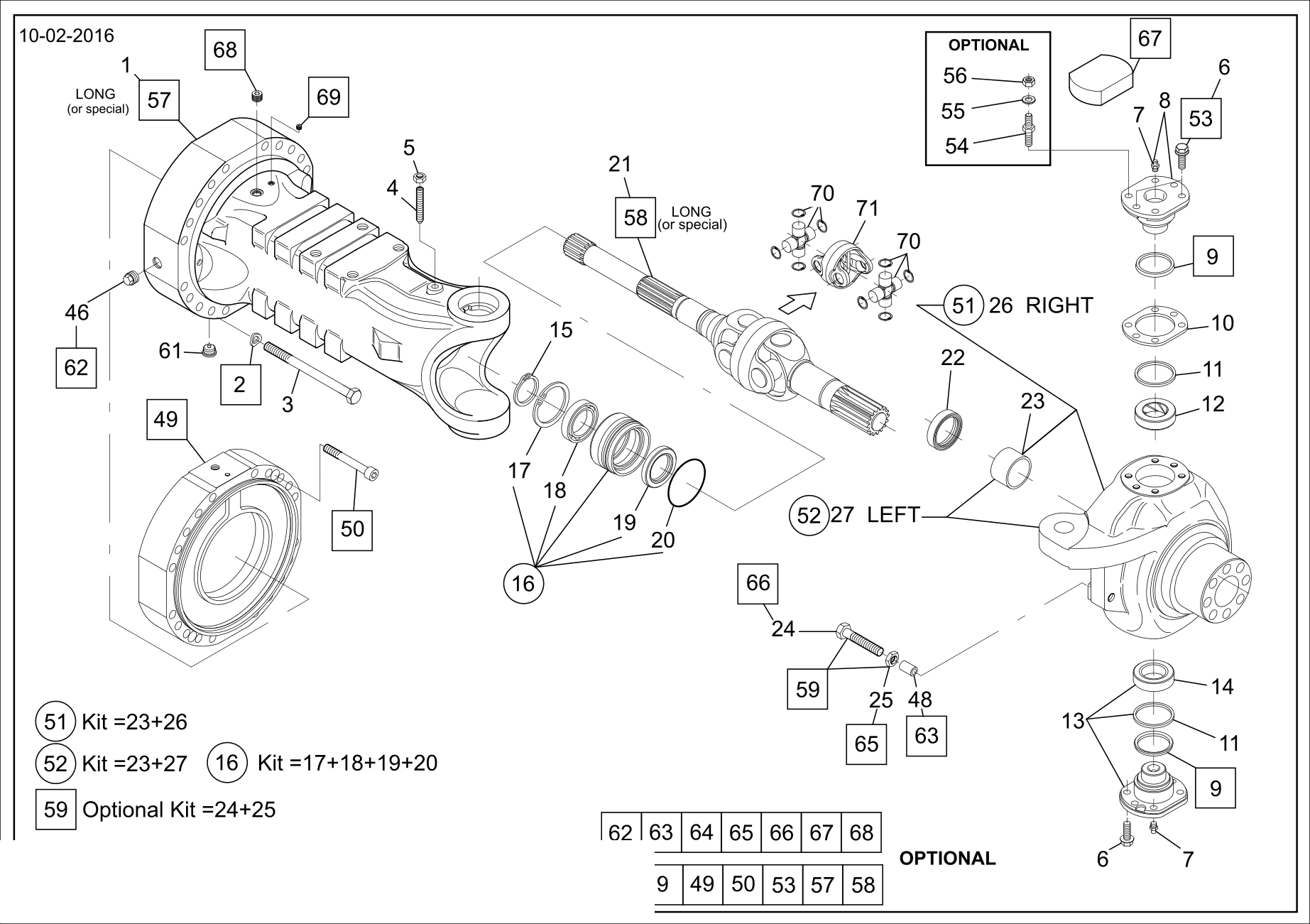 drawing for MERLO 048688 - STEERING CASE