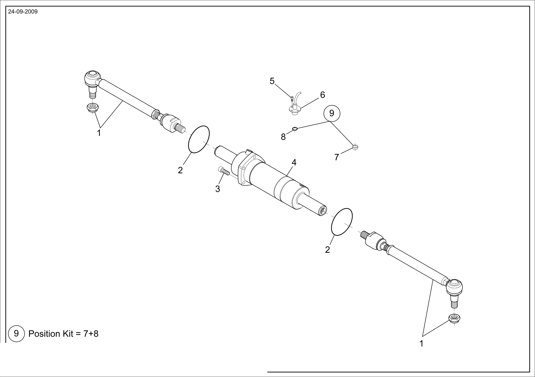 drawing for WEILER 6707 - ARTICULATED TIE ROD