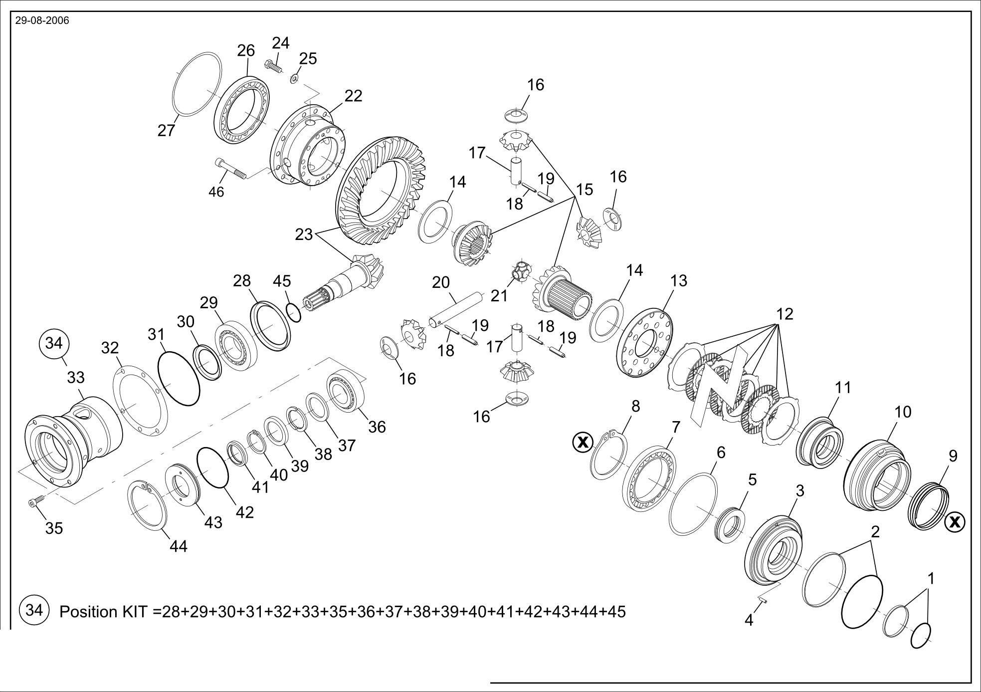 drawing for AGCO X500629546000 - ROLL PIN