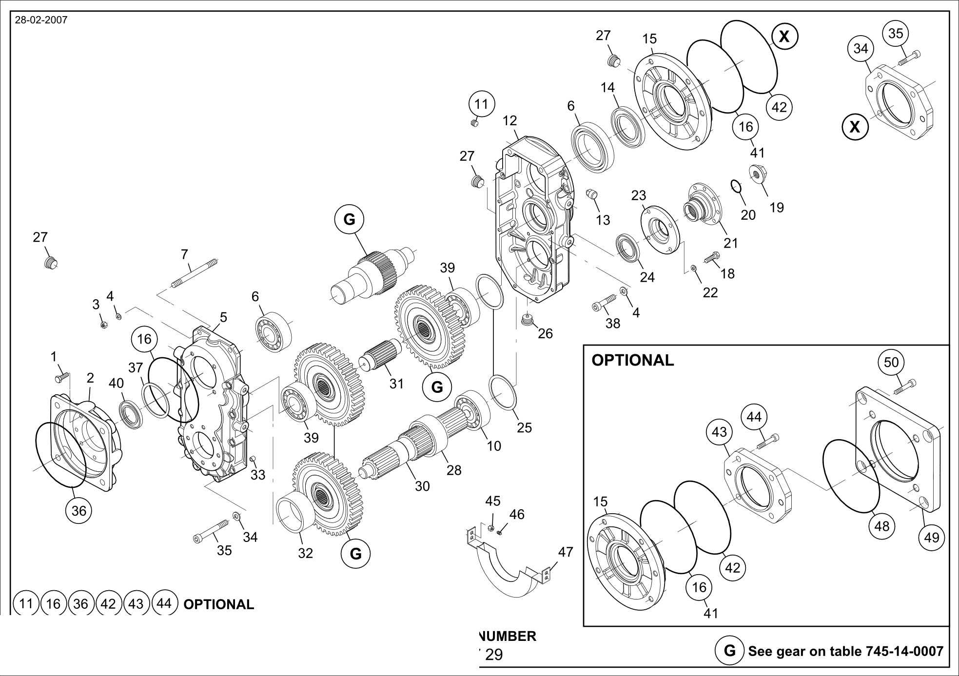 drawing for PAUS 513488 - GEAR