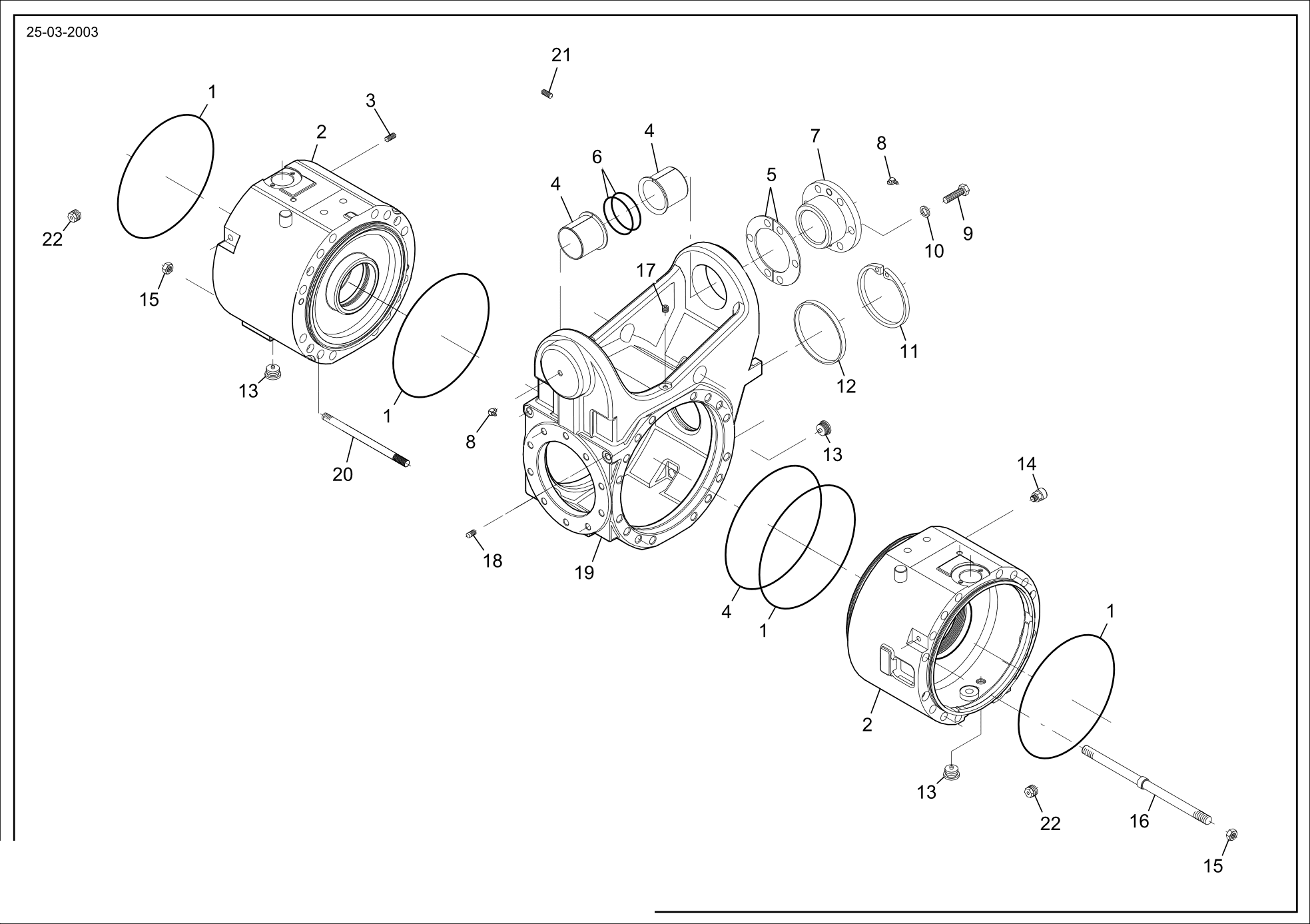 drawing for VENIERI 243.2.502 - THRUST BUSHING