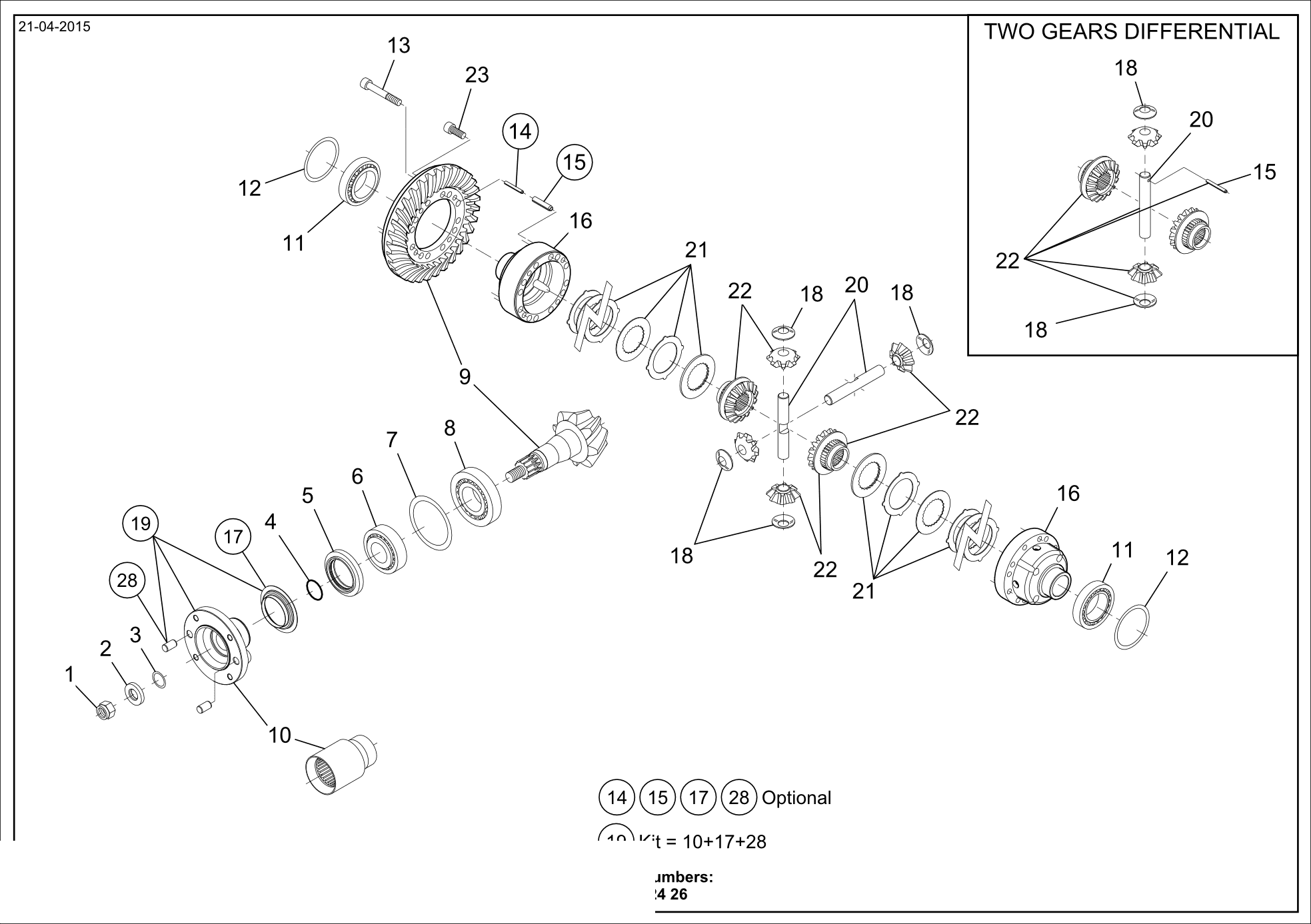 drawing for Dana Spicer 000.048164 - RING NUT