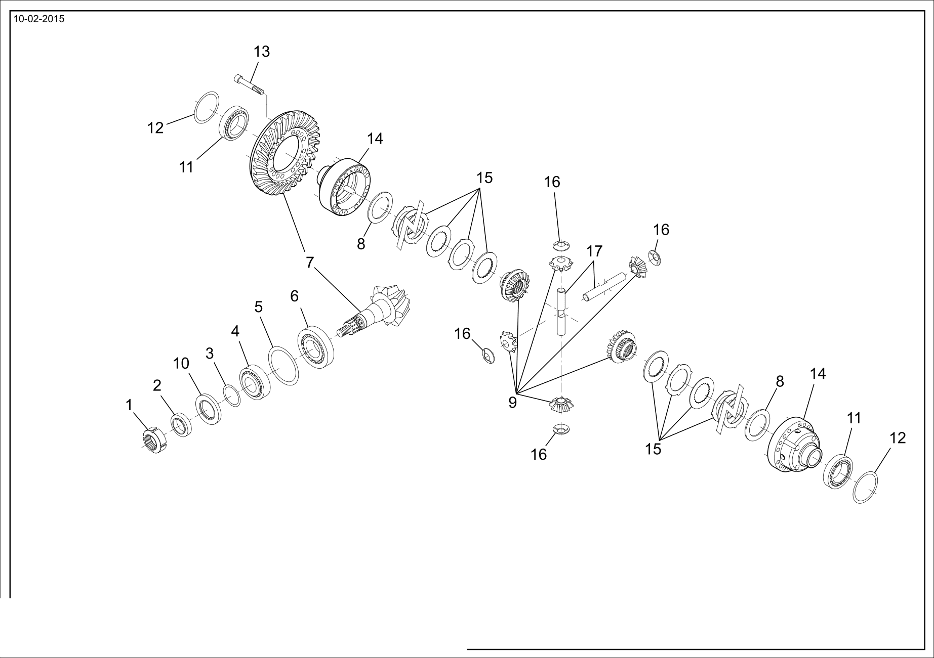 drawing for Dana Spicer 000.048158 - GLAND NUT