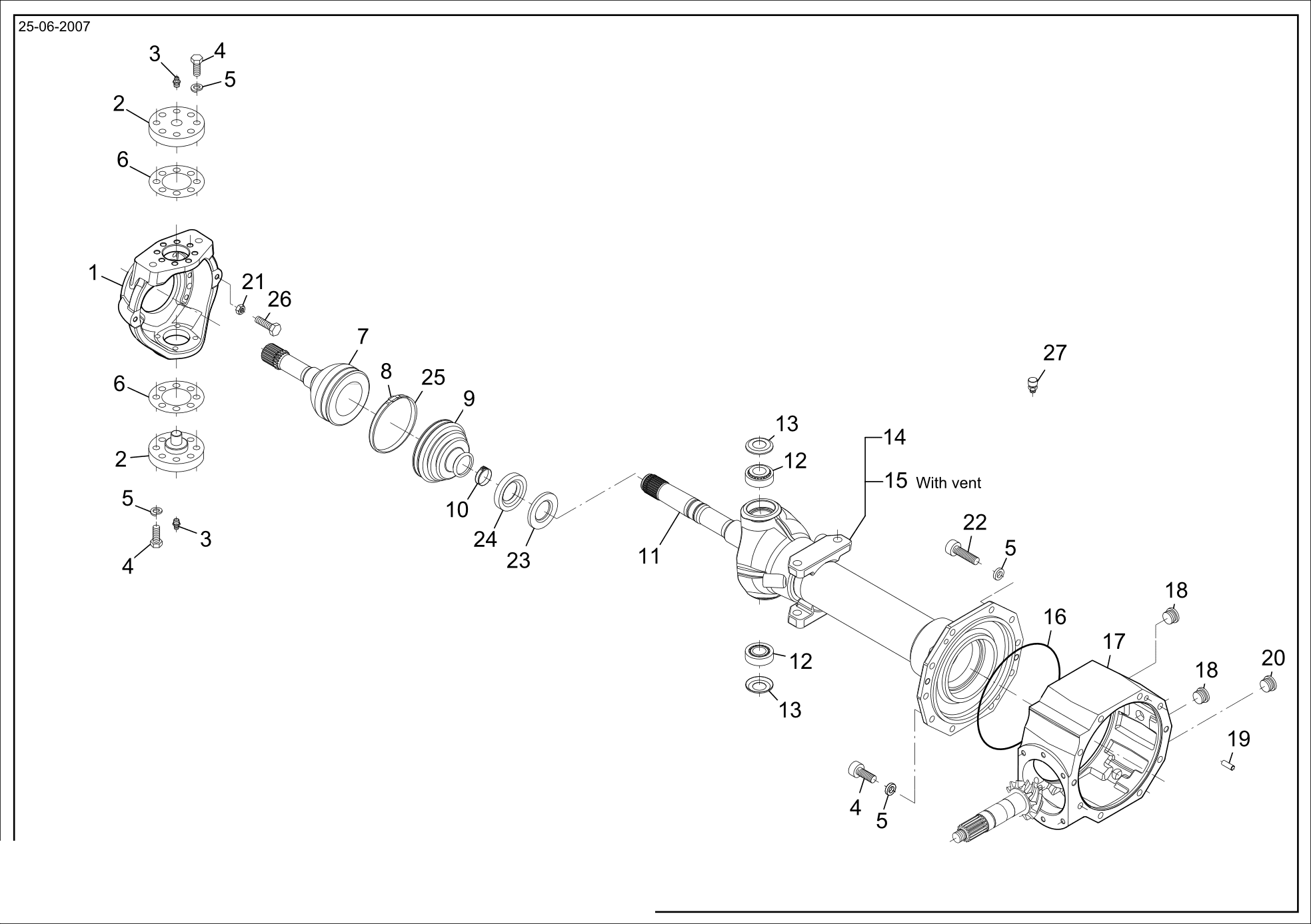 drawing for WIRTGEN GROUP 10122 - PIVOT PIN