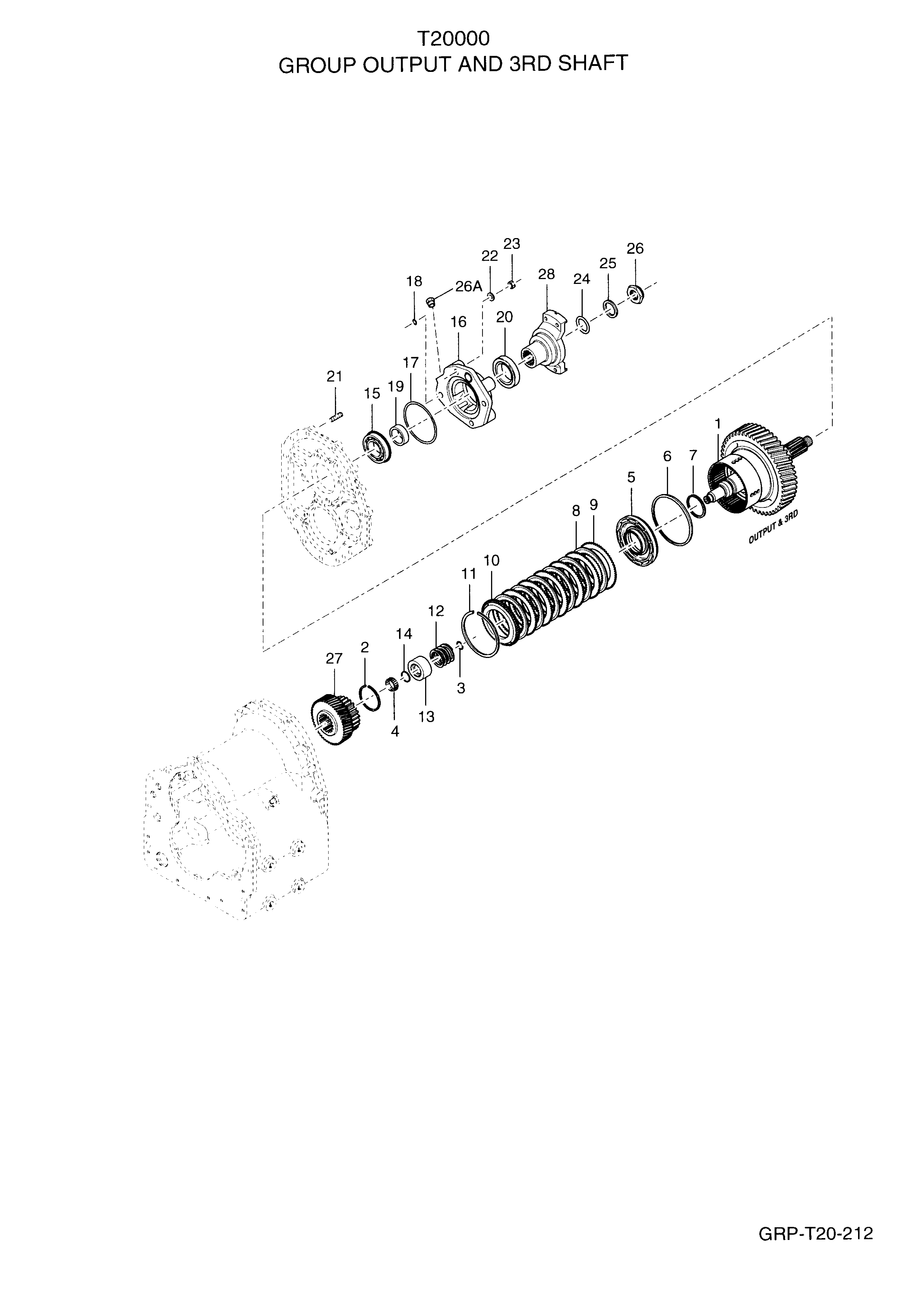 drawing for HSM HOHENLOHER 12696 - ASSY-OUTPUT SHAFT AND DRUM