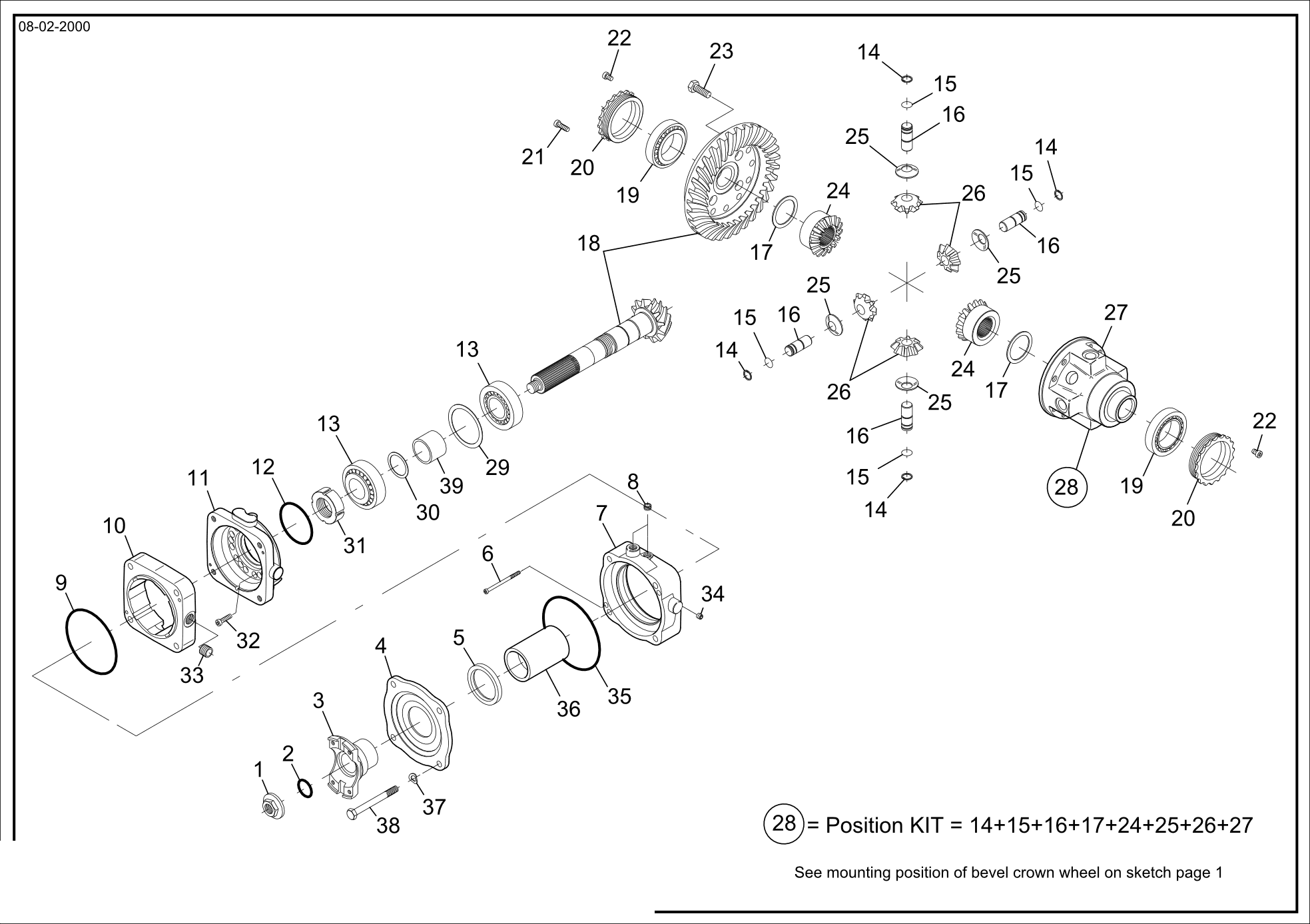 Technical drawing of CNH NEW HOLLAND 71482546 CYLINDER BOLT with dimensions and layout (figure 2)