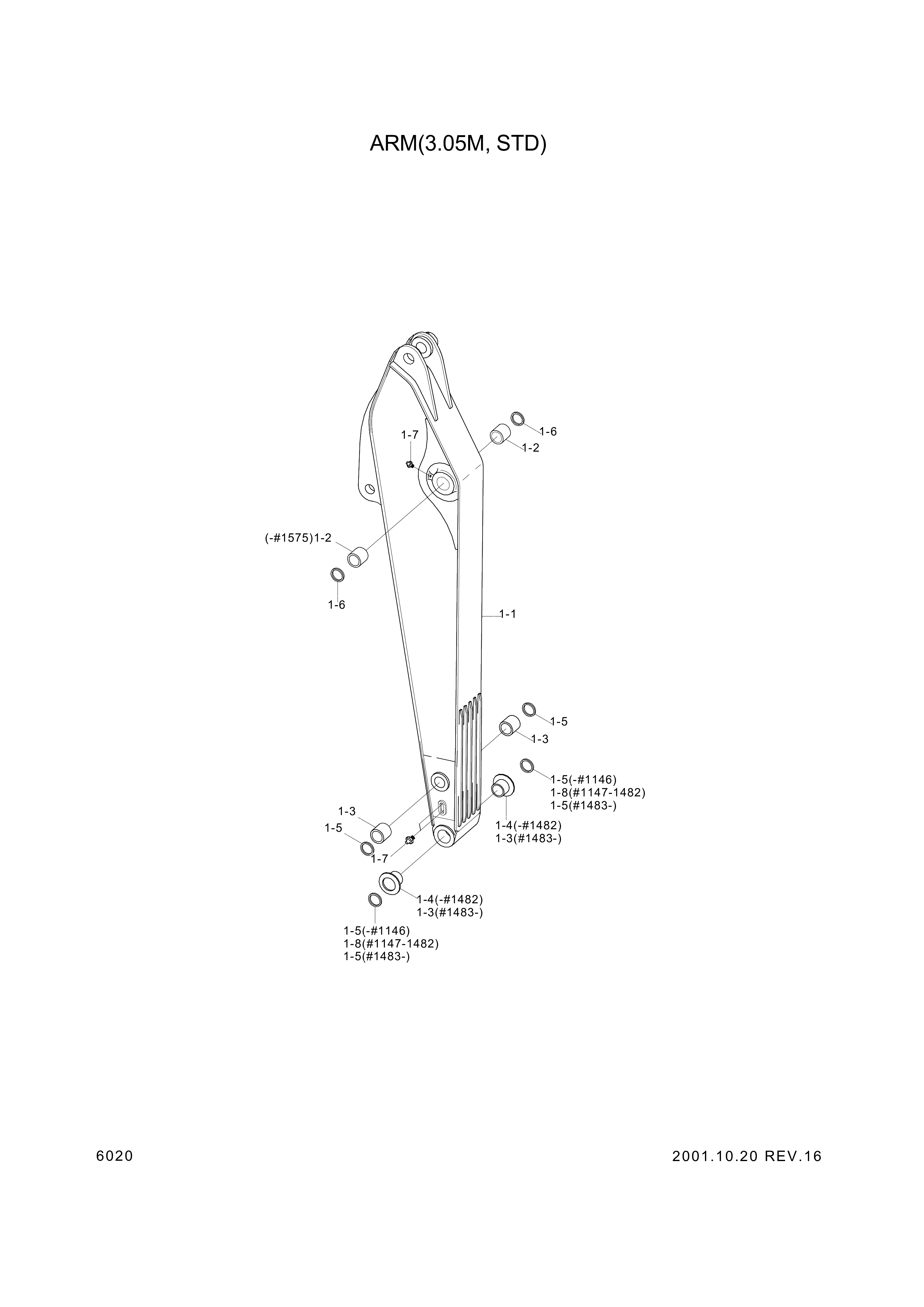 drawing for Hyundai Construction Equipment 61E9-1107 - PIN-JOINT