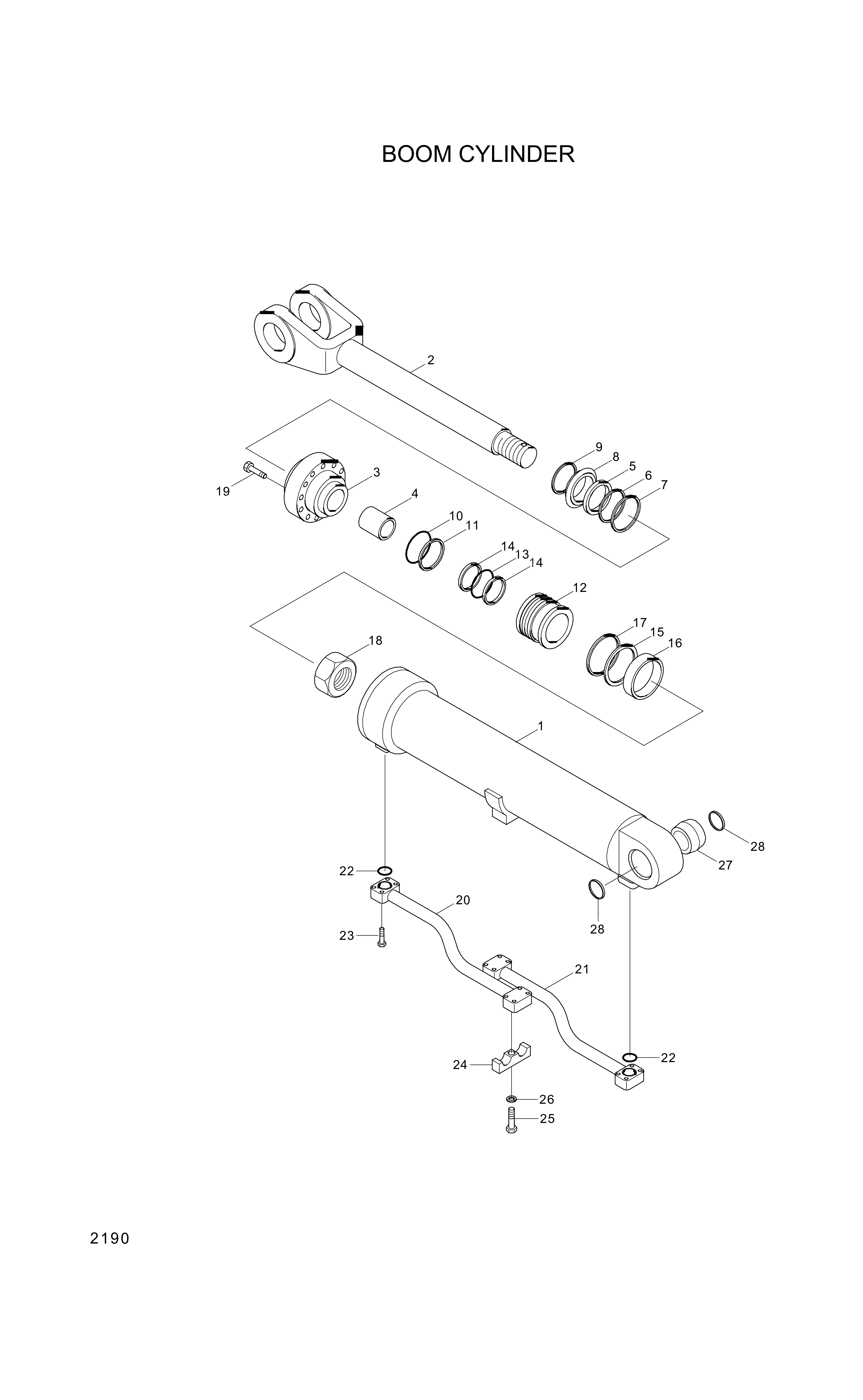 drawing for Hyundai Construction Equipment S731-060030 - BUSHING-DU