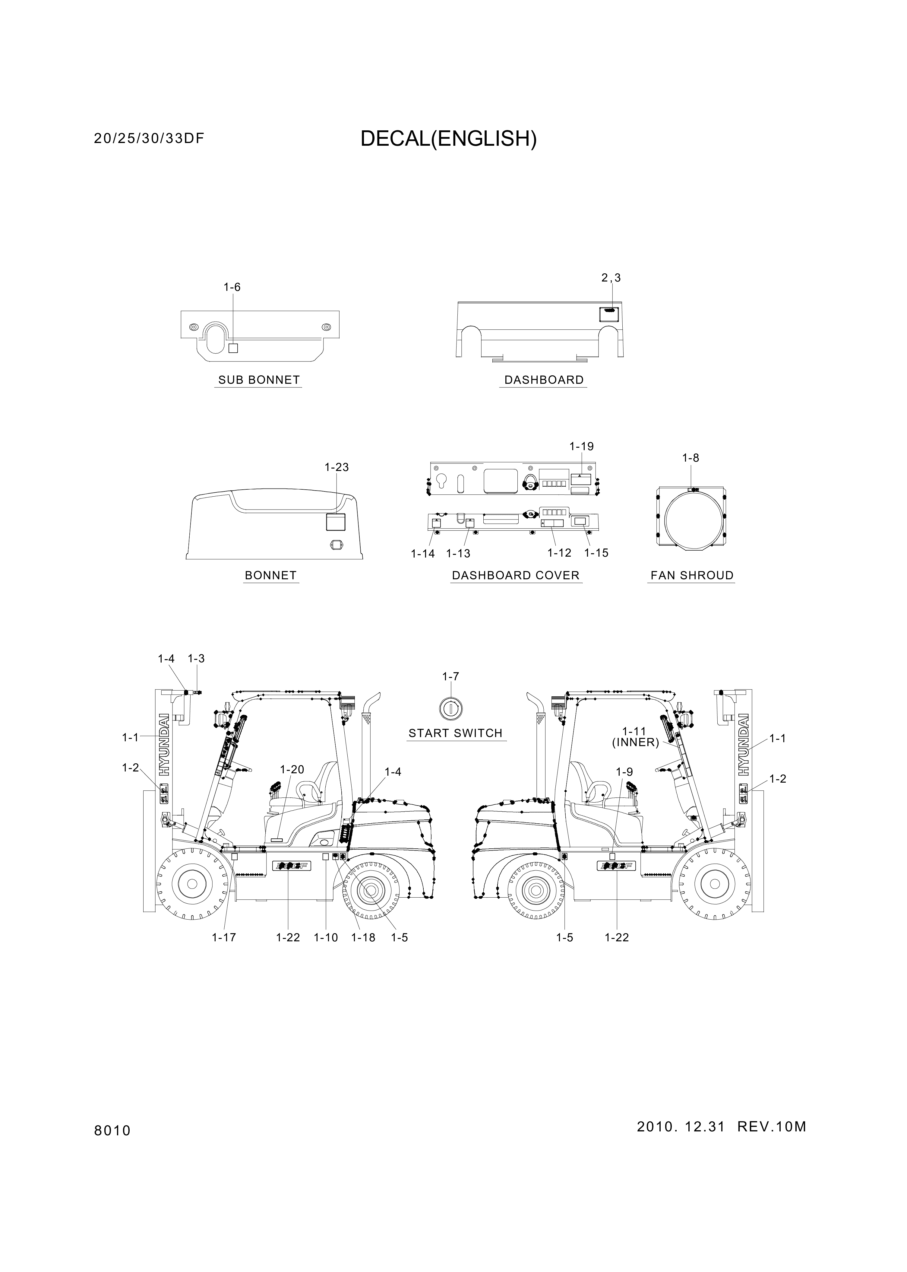 drawing for Hyundai Construction Equipment 93HN-00210 - DECAL-START