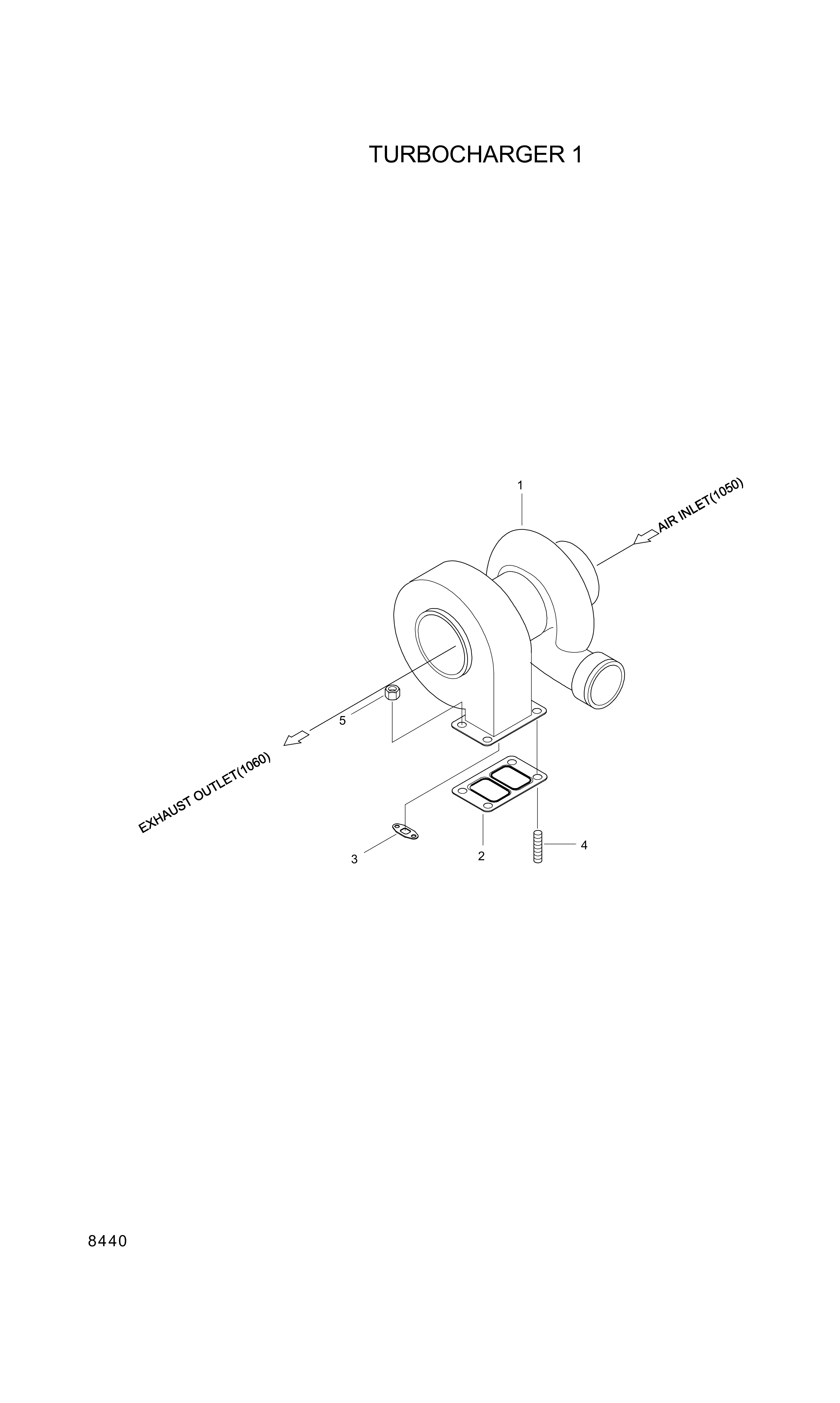 drawing for Hyundai Construction Equipment YUBP-06293 - TURBOCHARGER