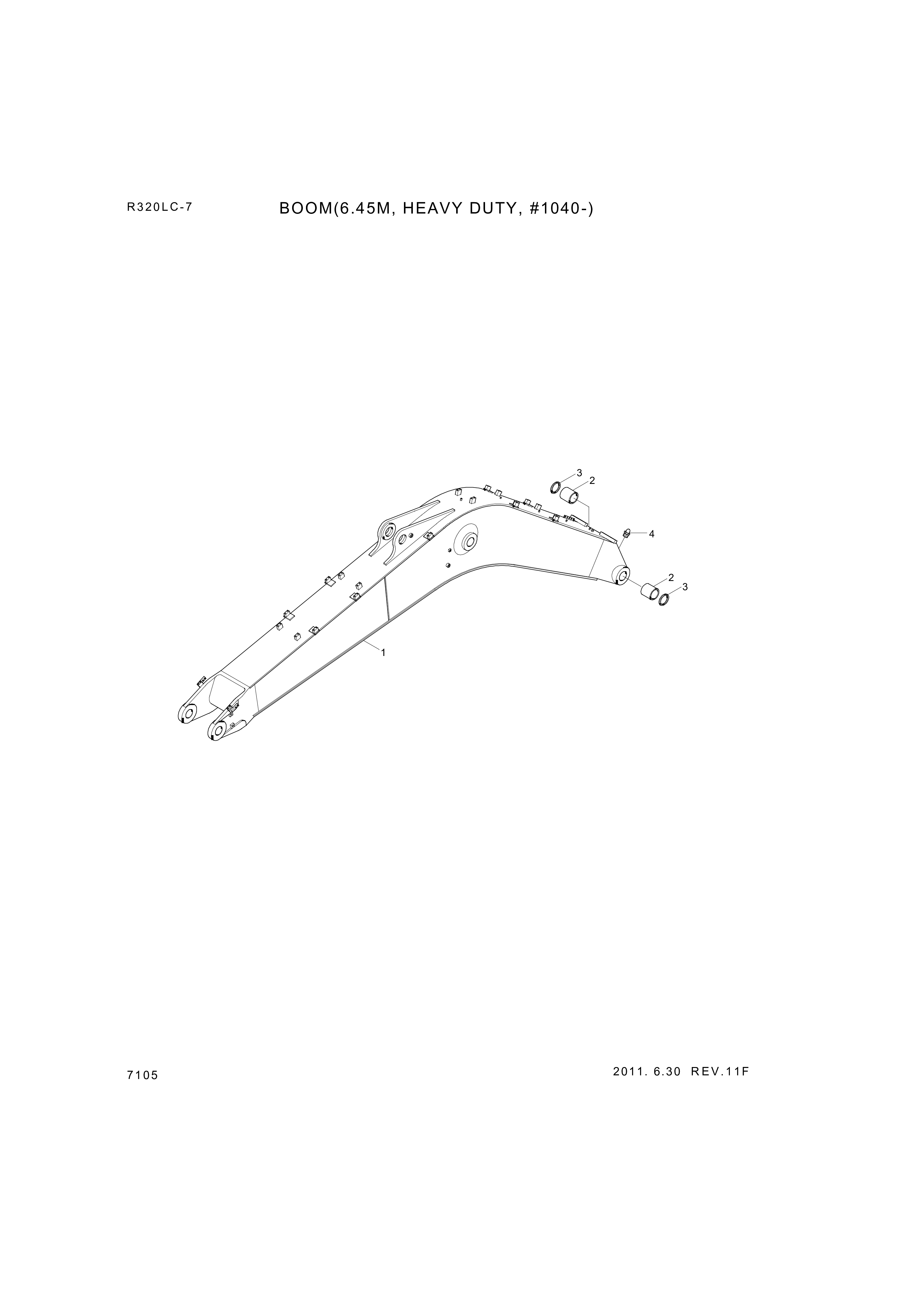 drawing for Hyundai Construction Equipment 61EN-12141 - BUSHING-BRONZE