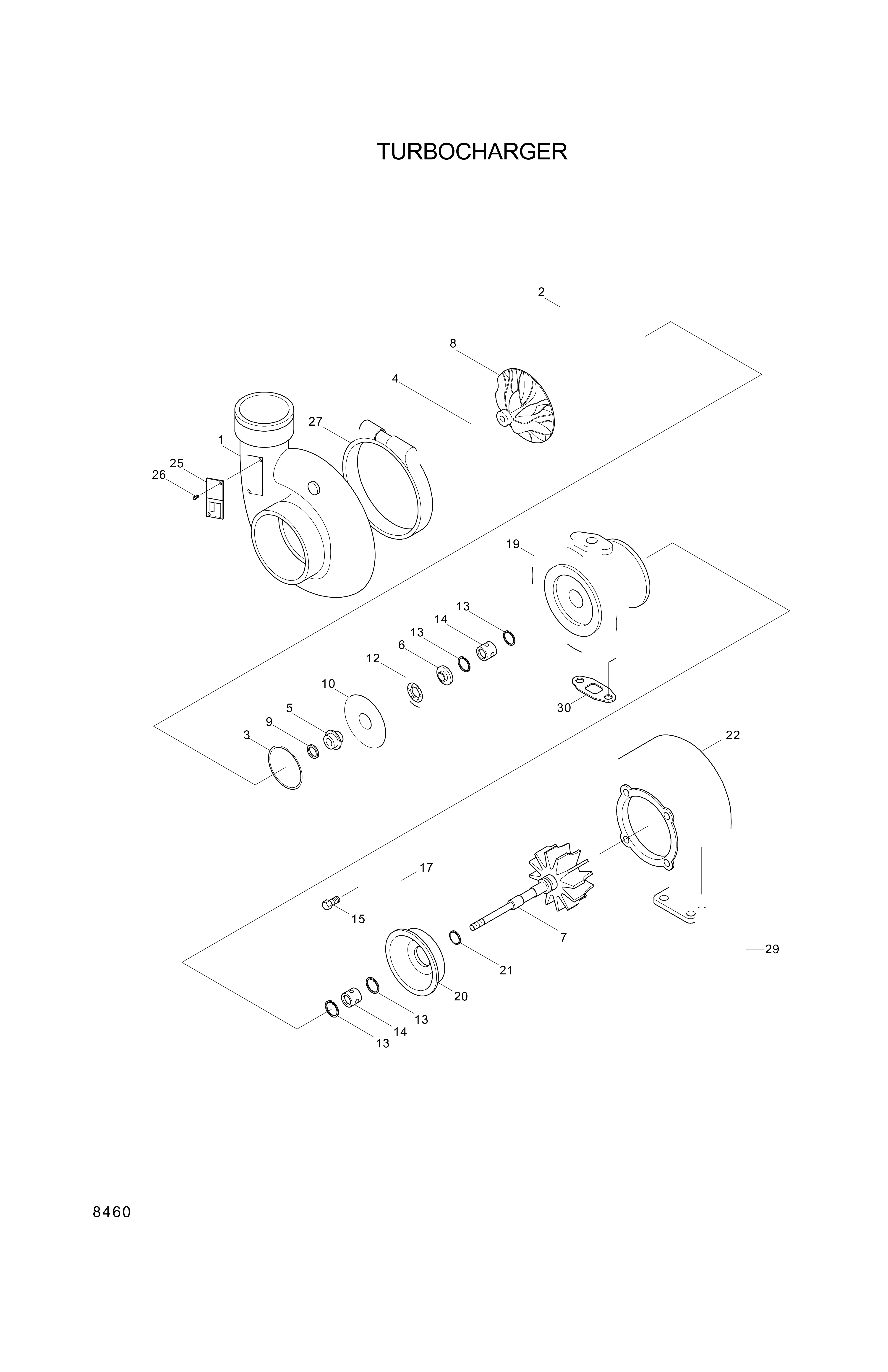 Technical drawing of Hyundai Construction Equipment 3521832 CLAMP-V BAND with dimensions and layout (figure 3)