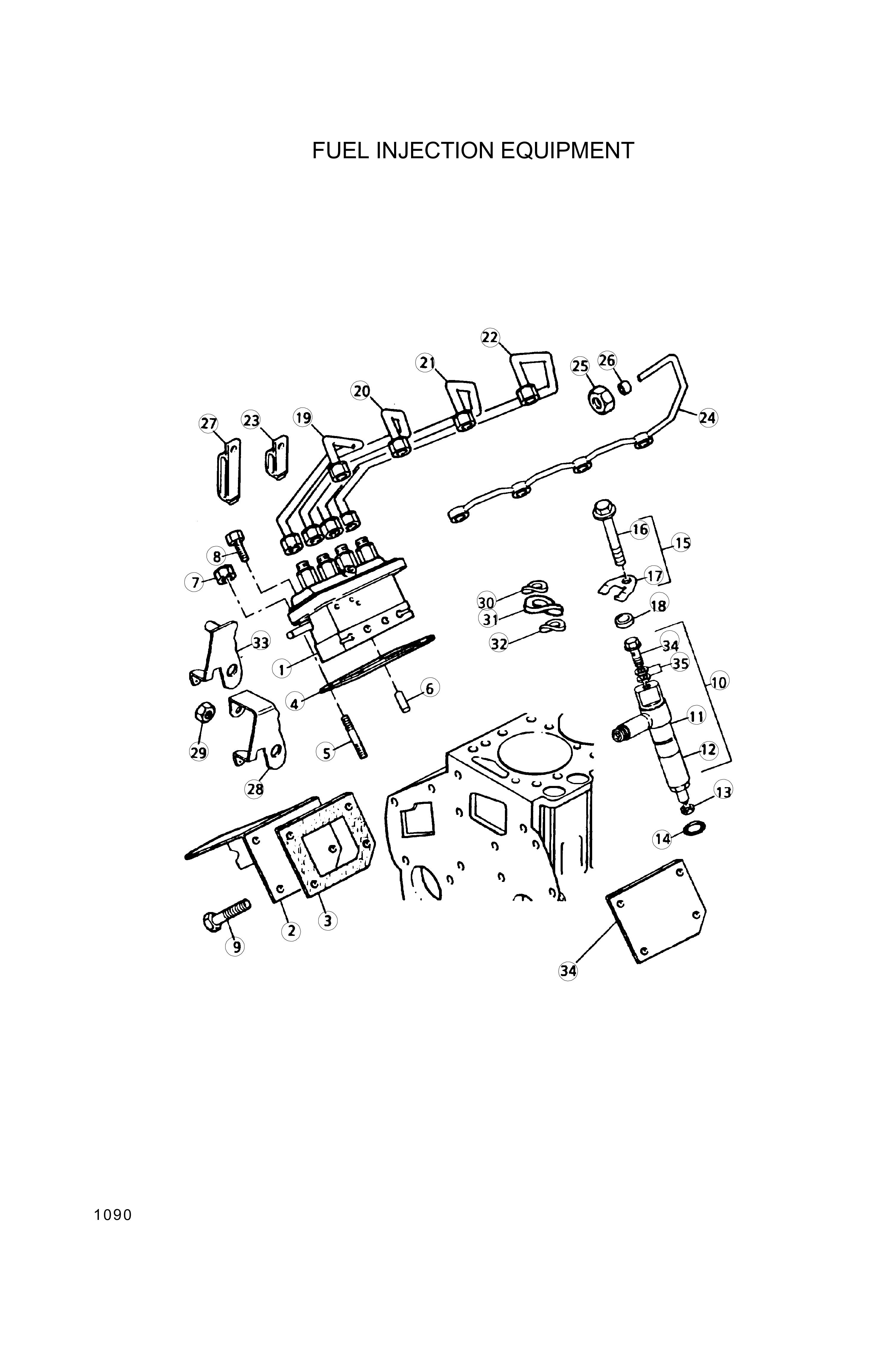 drawing for Hyundai Construction Equipment 3521K212 - PIPE ASSY-INJ