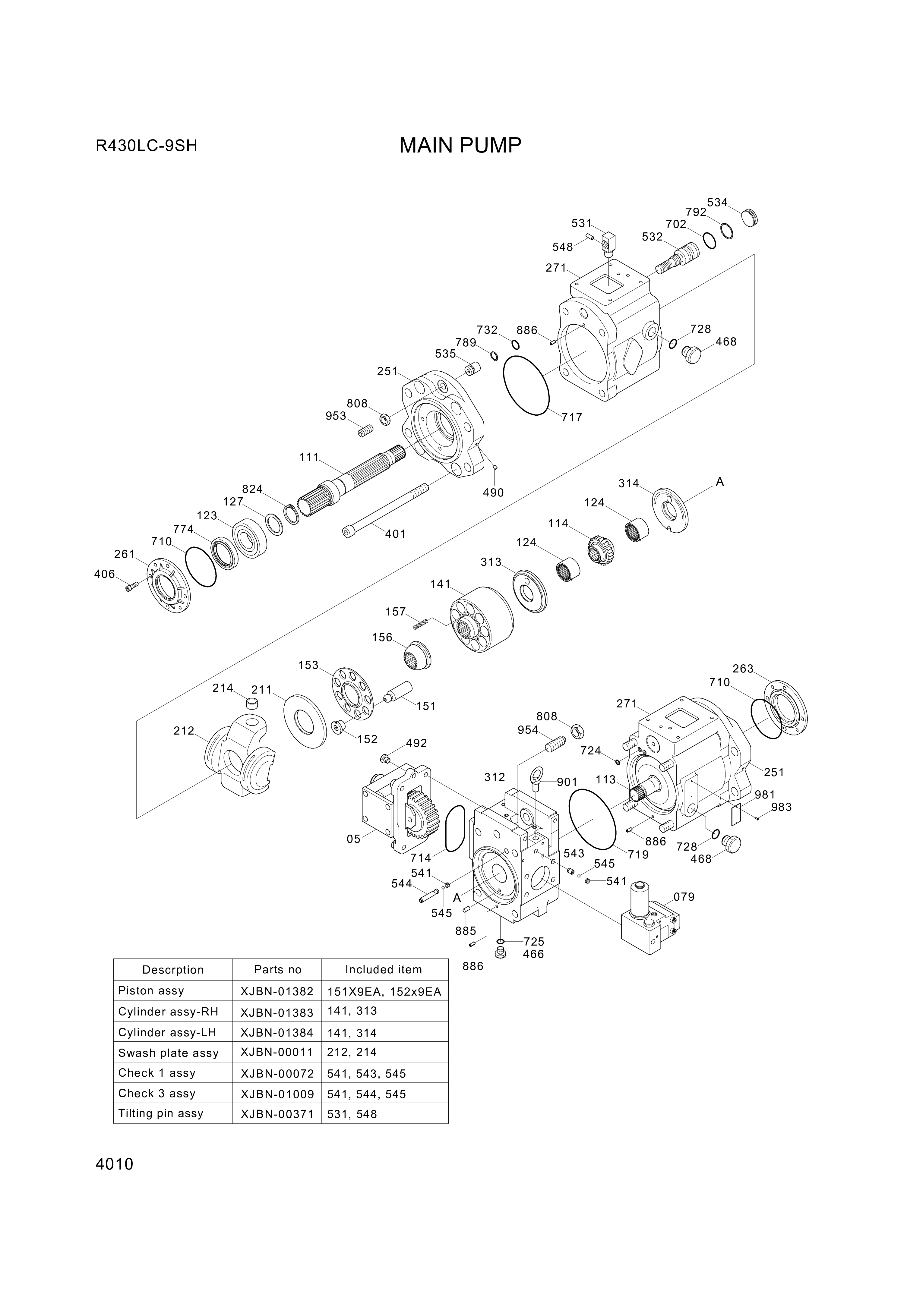 drawing for Hyundai Construction Equipment XJBN-01006 - PTO UNIT