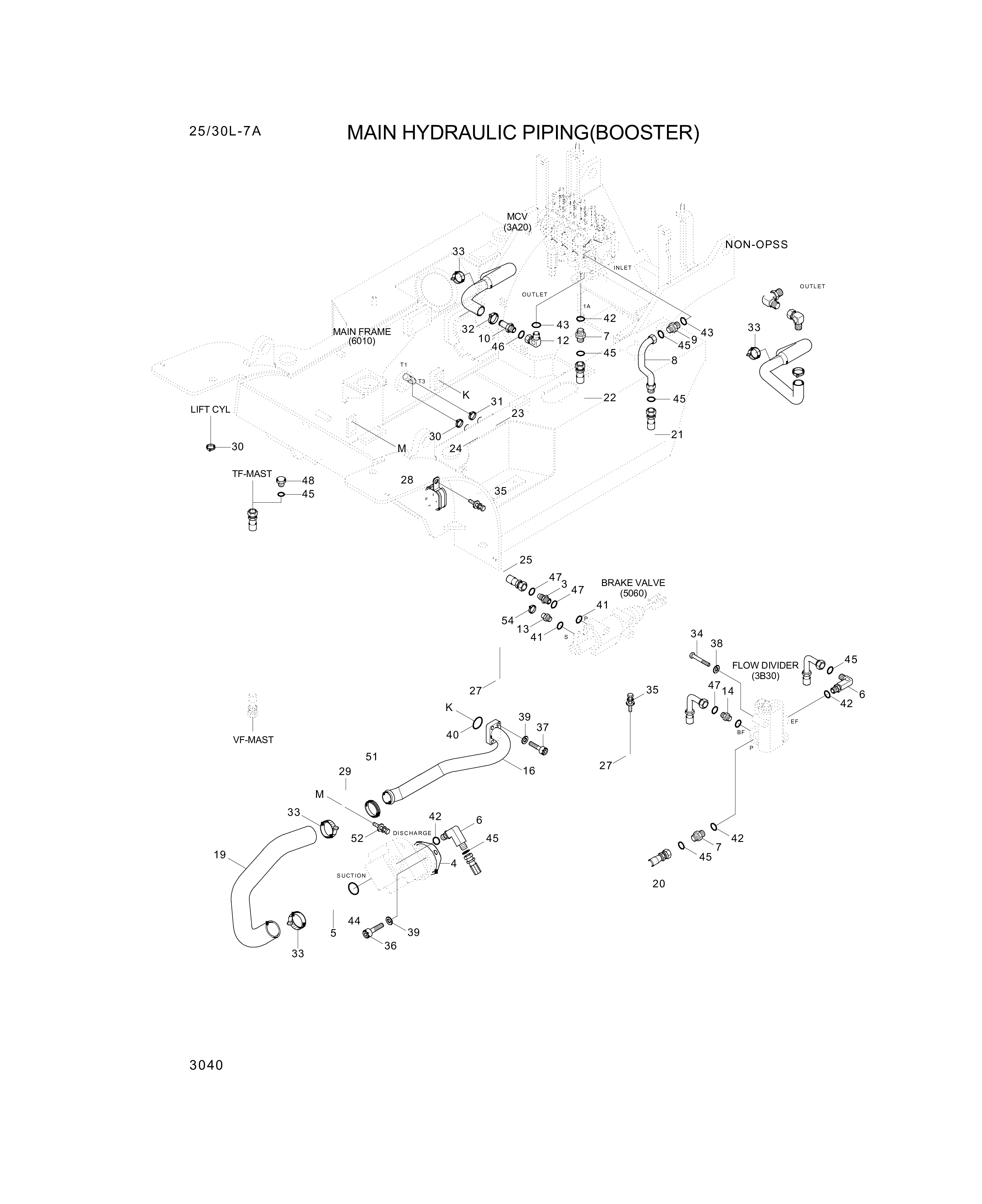 Technical drawing of Hyundai Construction Equipment 35HF-20150 CLAMP-HOSE with dimensions and layout