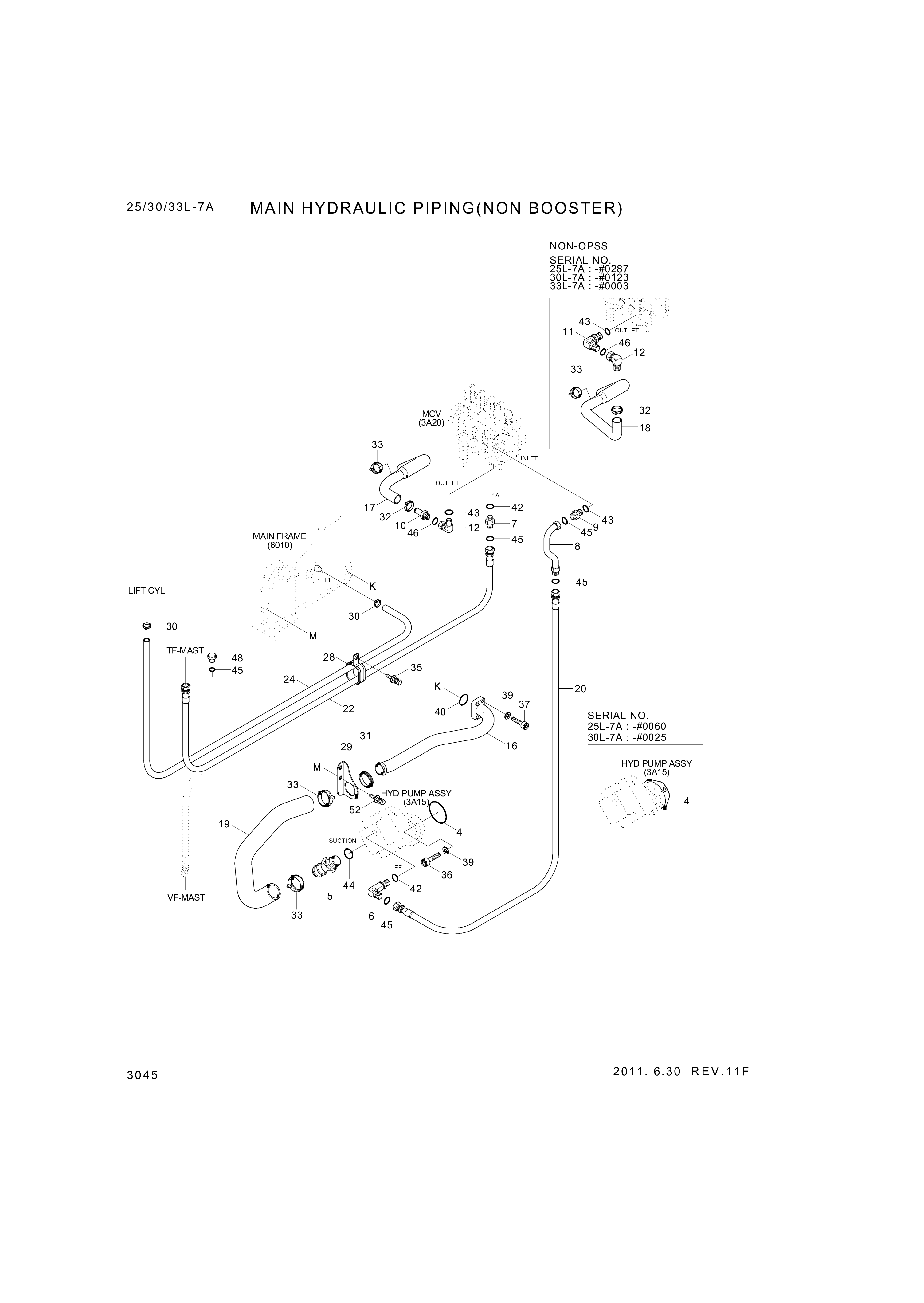 drawing for Hyundai Construction Equipment 35HF-20120 - HOSE-DISCHARGE