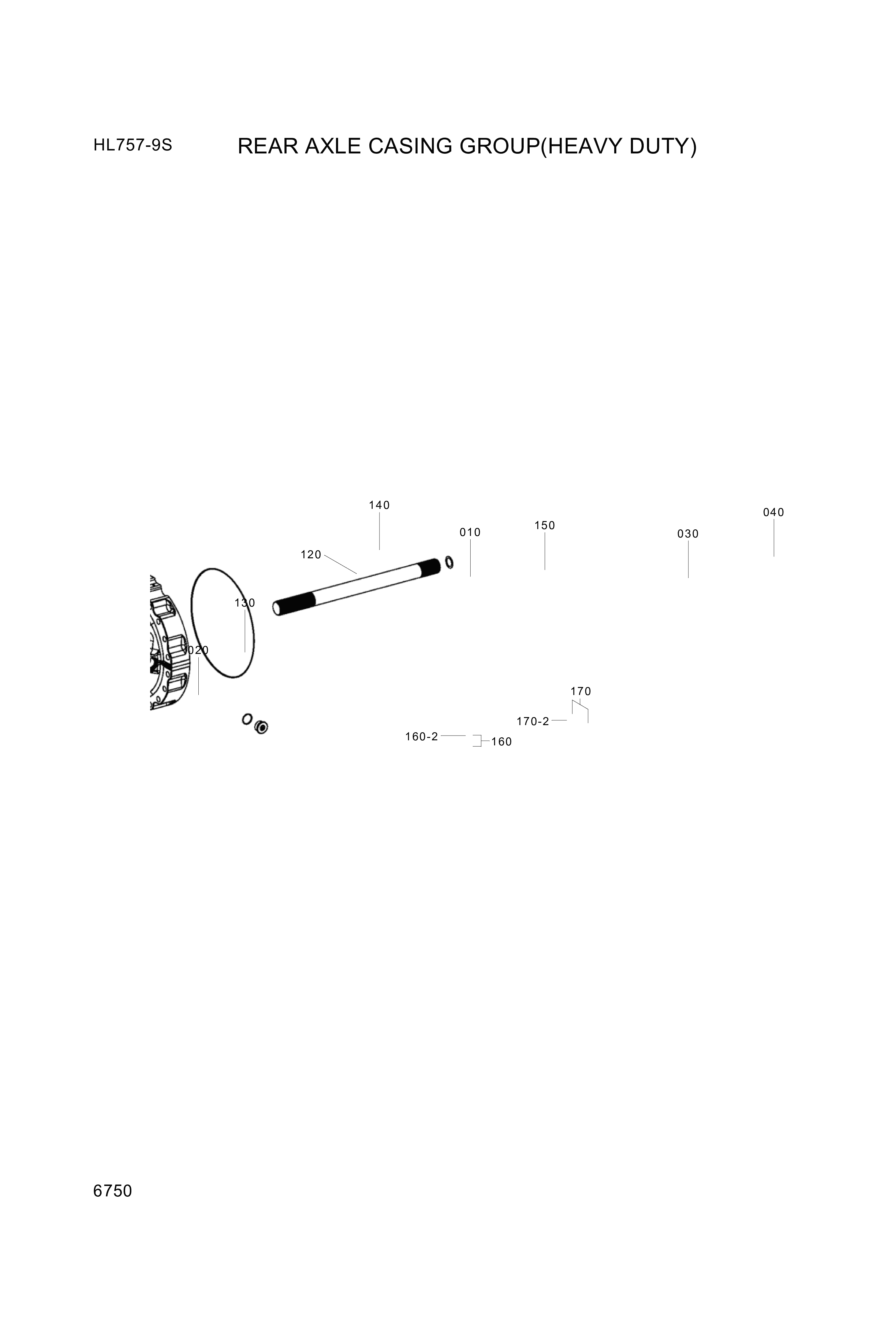 drawing for Hyundai Construction Equipment ZGAQ-03923 - HOUSING-AXLE