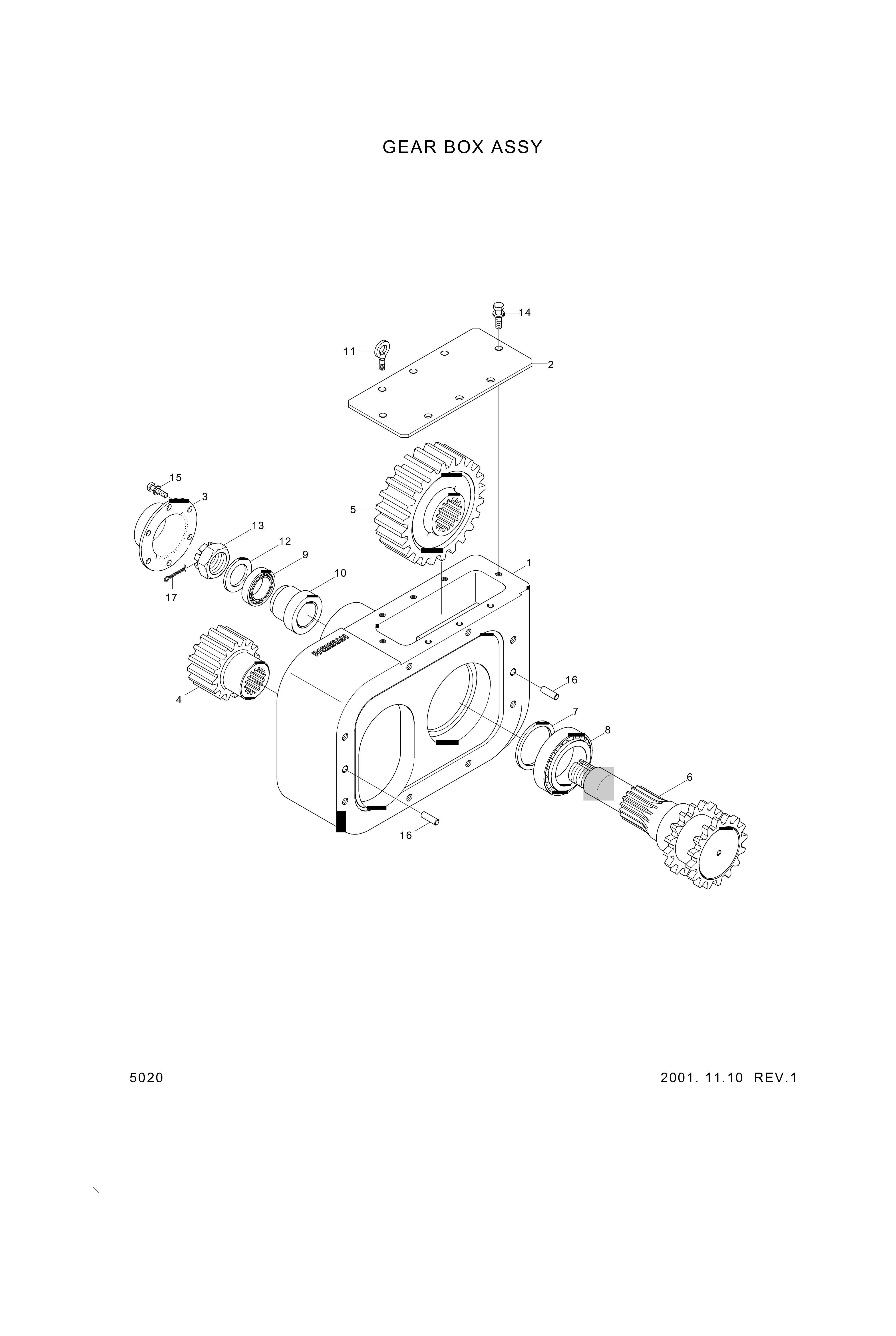 Technical drawing of Hyundai Construction Equipment S461-500562 Pin-Split with dimensions and layout (figure 3)
