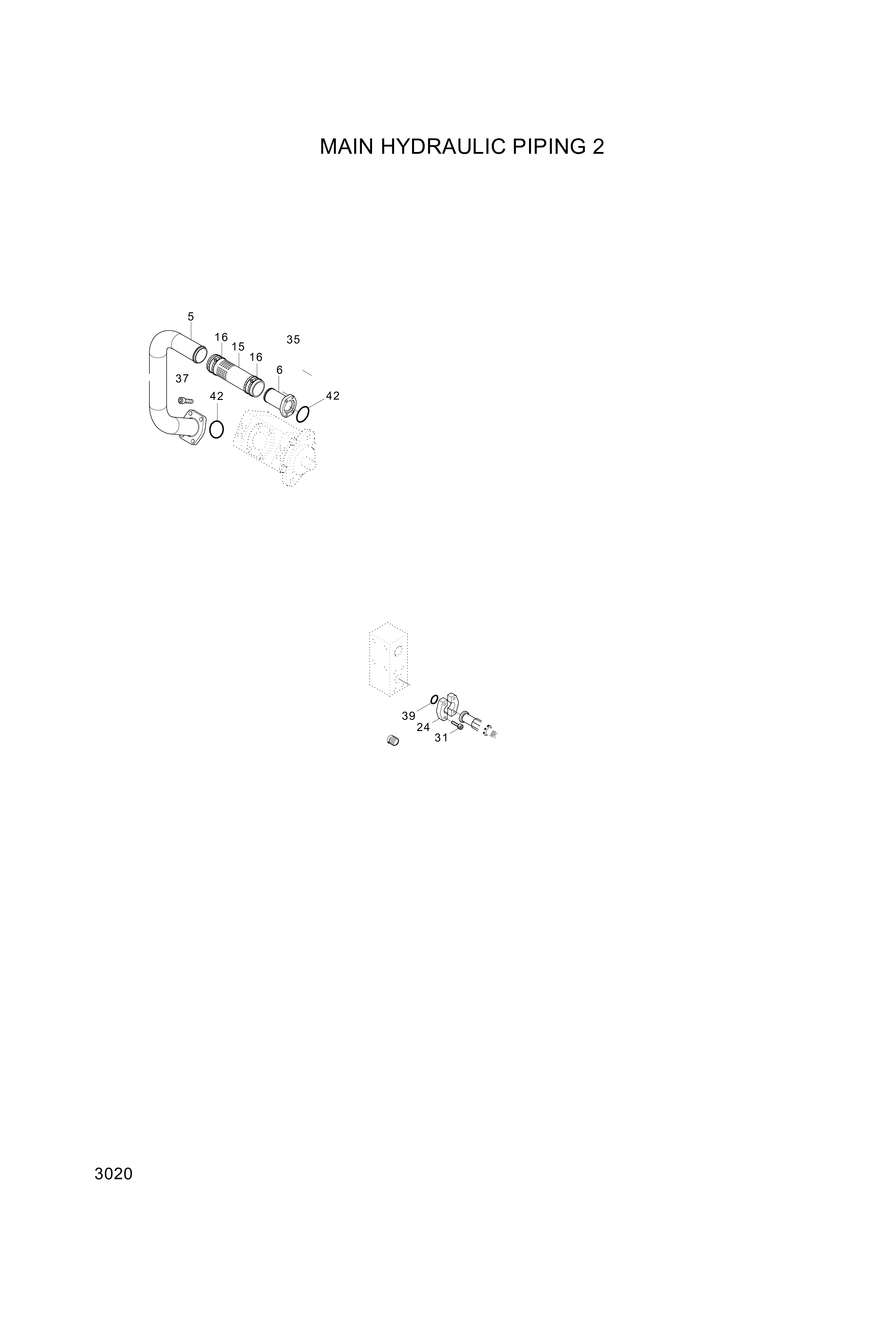 drawing for Hyundai Construction Equipment P980-204321 - HOSE ASSY-ORFS&FLG