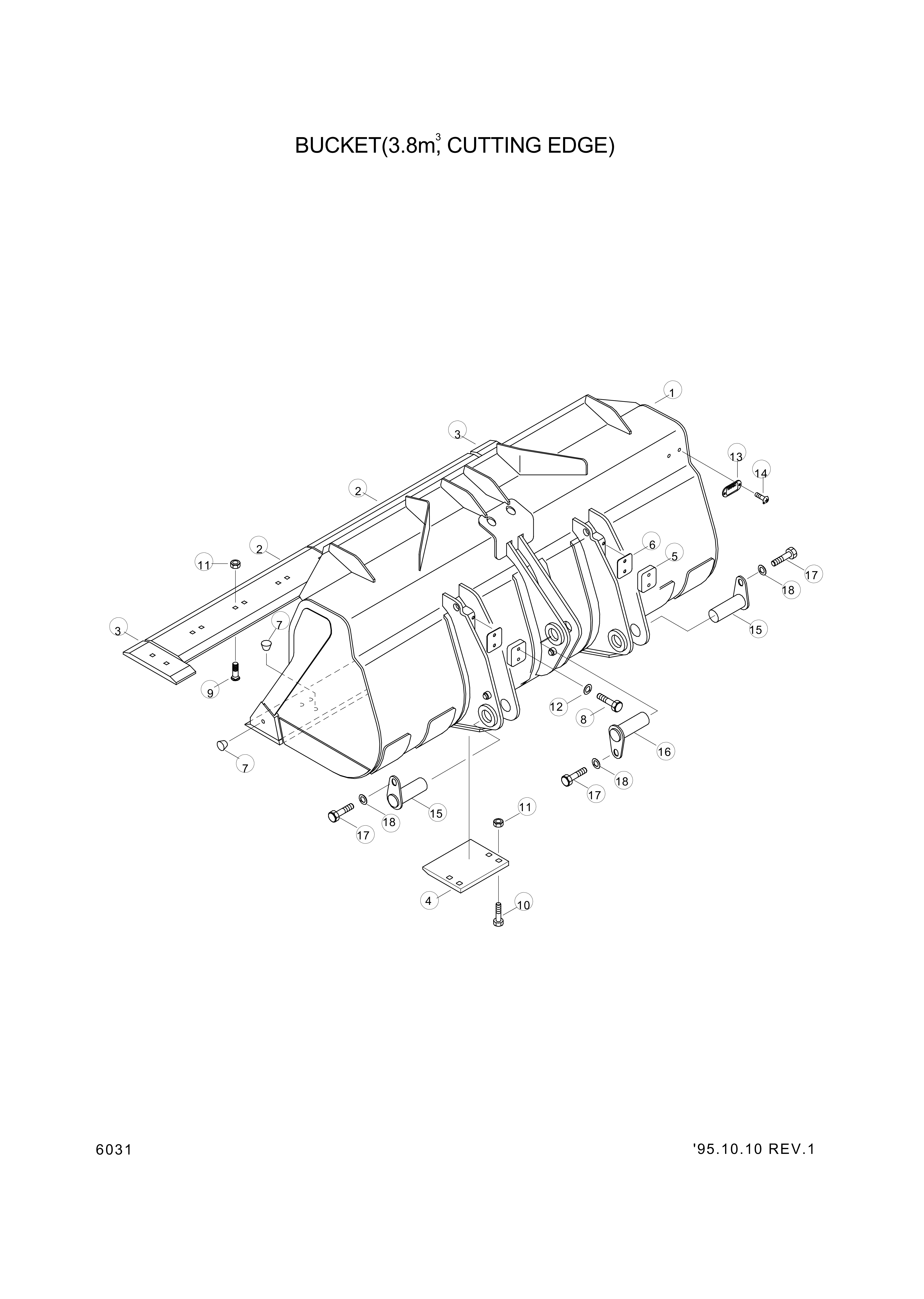 drawing for Hyundai Construction Equipment 64L1-00350 - CUTTINGEDGE-CT