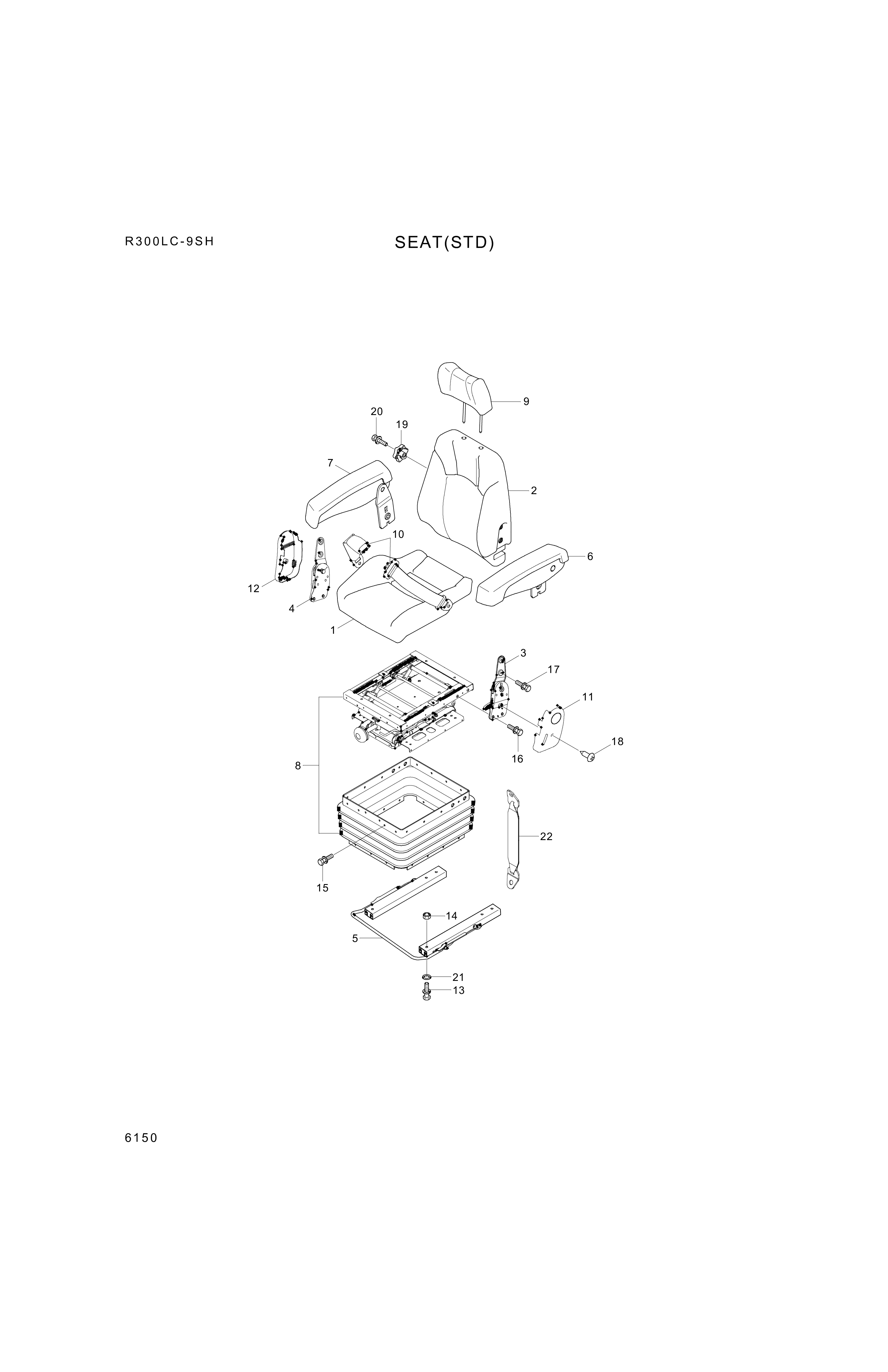 drawing for Hyundai Construction Equipment 96000-DX00 - SUSPENSION &TILT ASSY