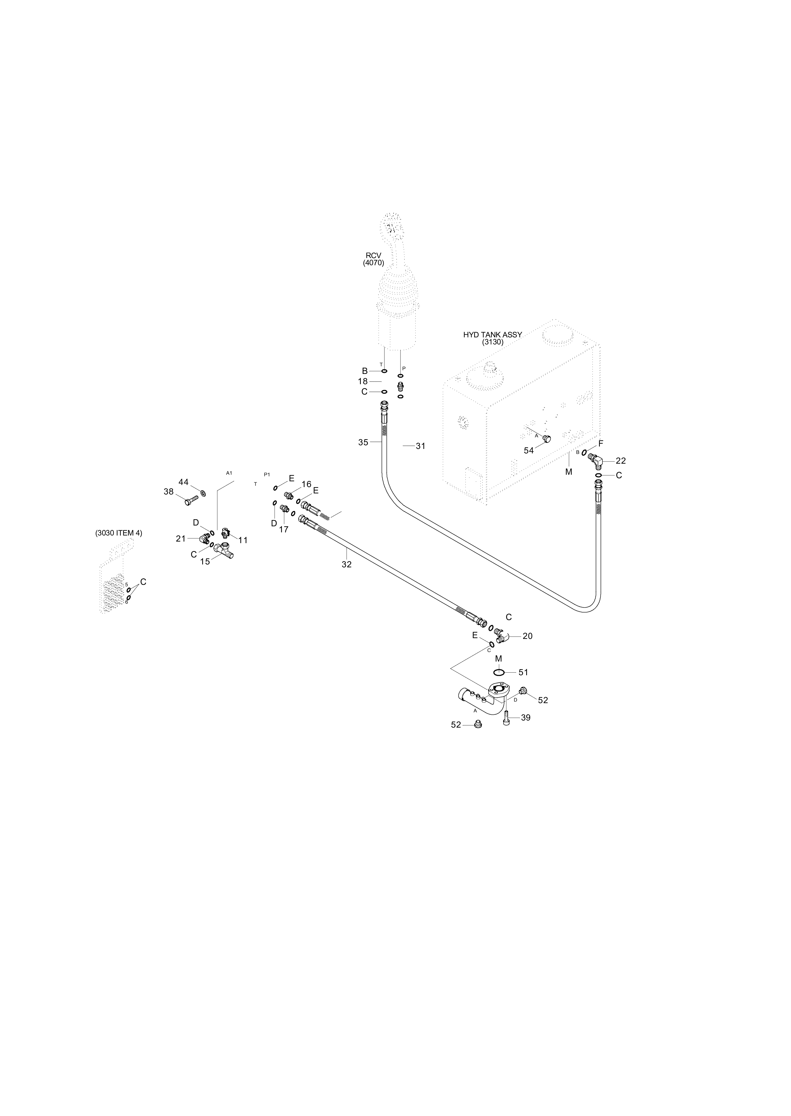 drawing for Hyundai Construction Equipment P930-066018 - HOSE ASSY-ORFS&THD