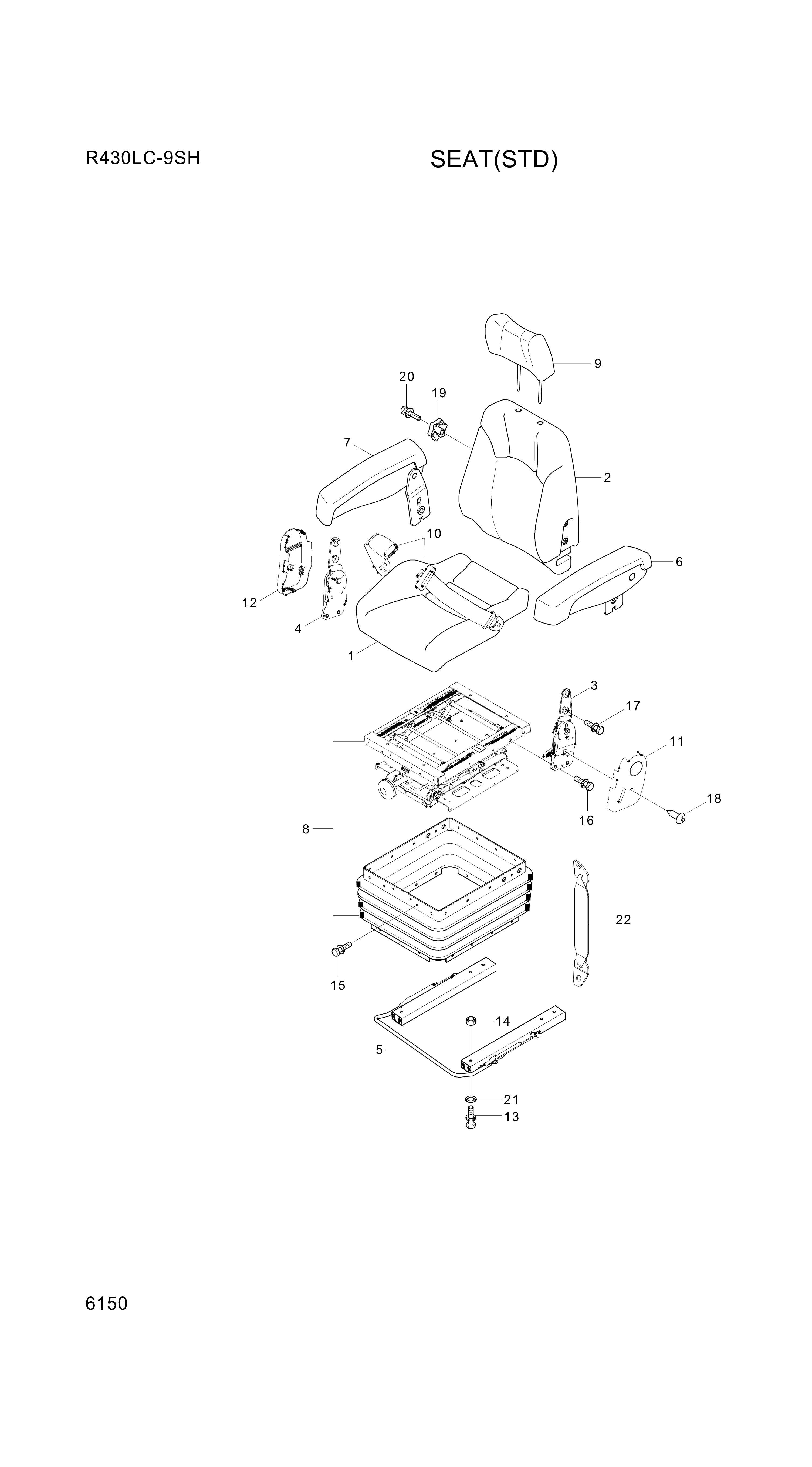 drawing for Hyundai Construction Equipment 96000-DX00 - SUSPENSION &TILT ASSY