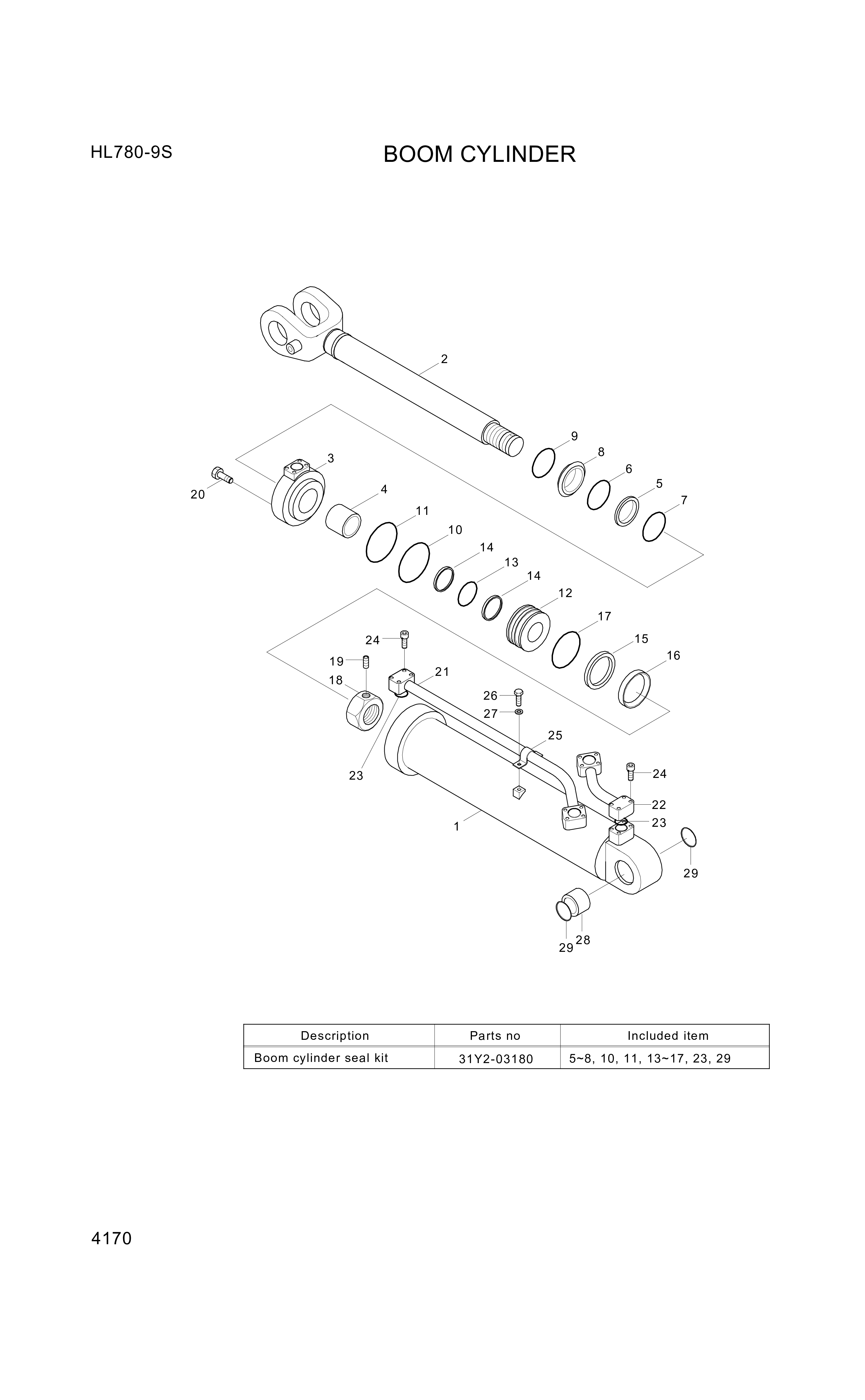 drawing for Hyundai Construction Equipment 31Y2-03160P - PIPE ASSY-B-LH PAINTED