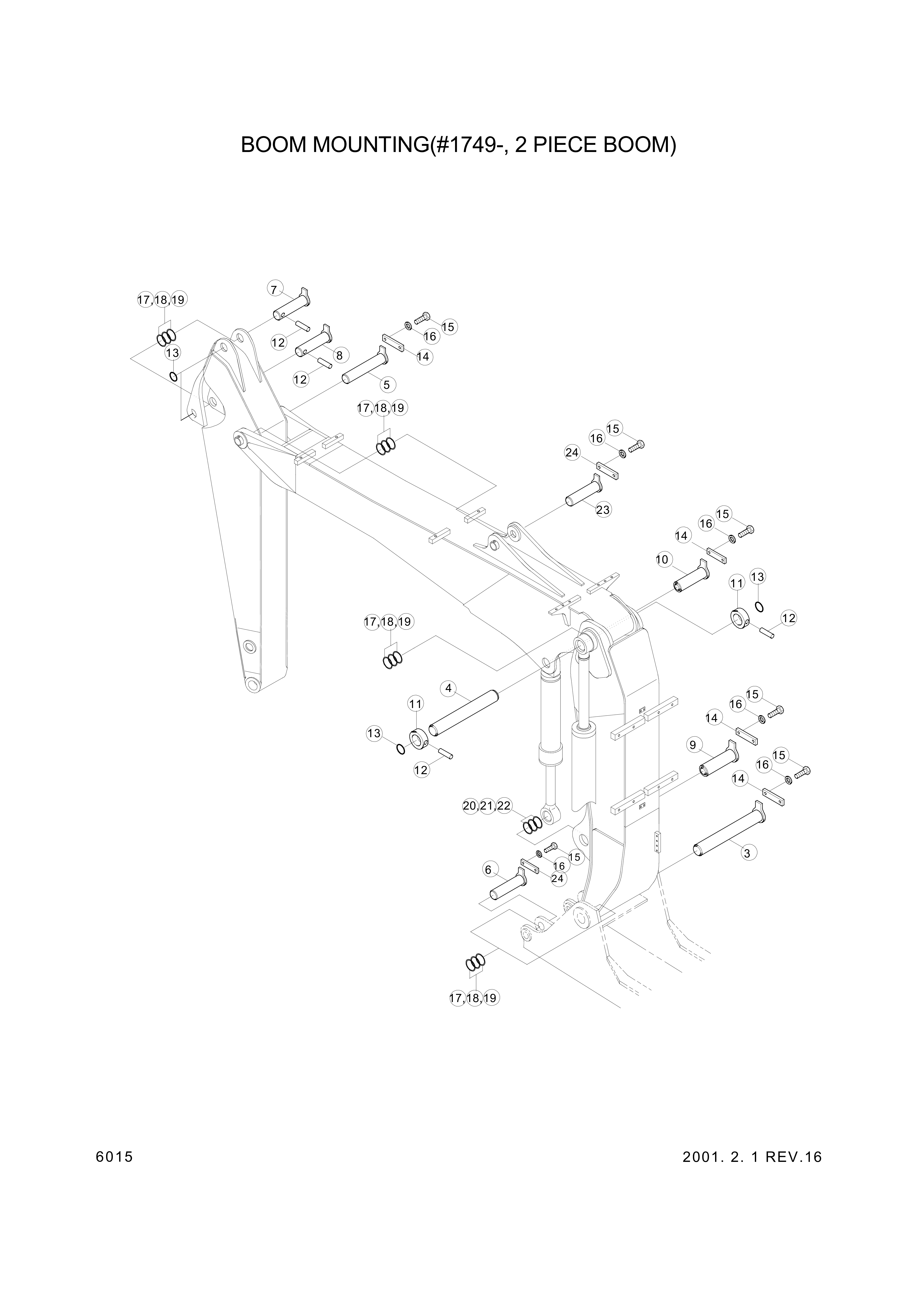 drawing for Hyundai Construction Equipment 61E8-11130 - PIN-JOINT