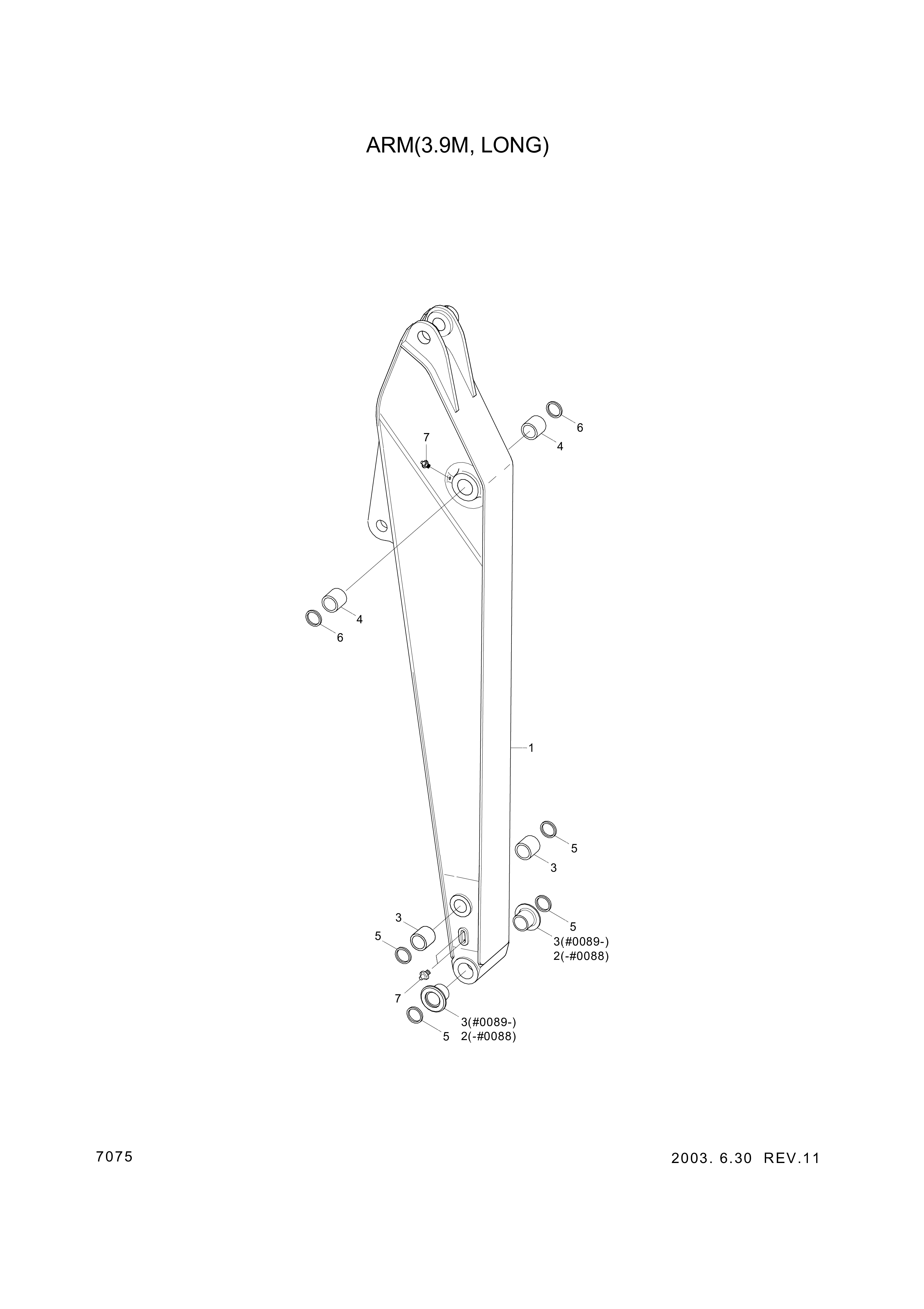 drawing for Hyundai Construction Equipment 61EM-24012 - BODY-ARM