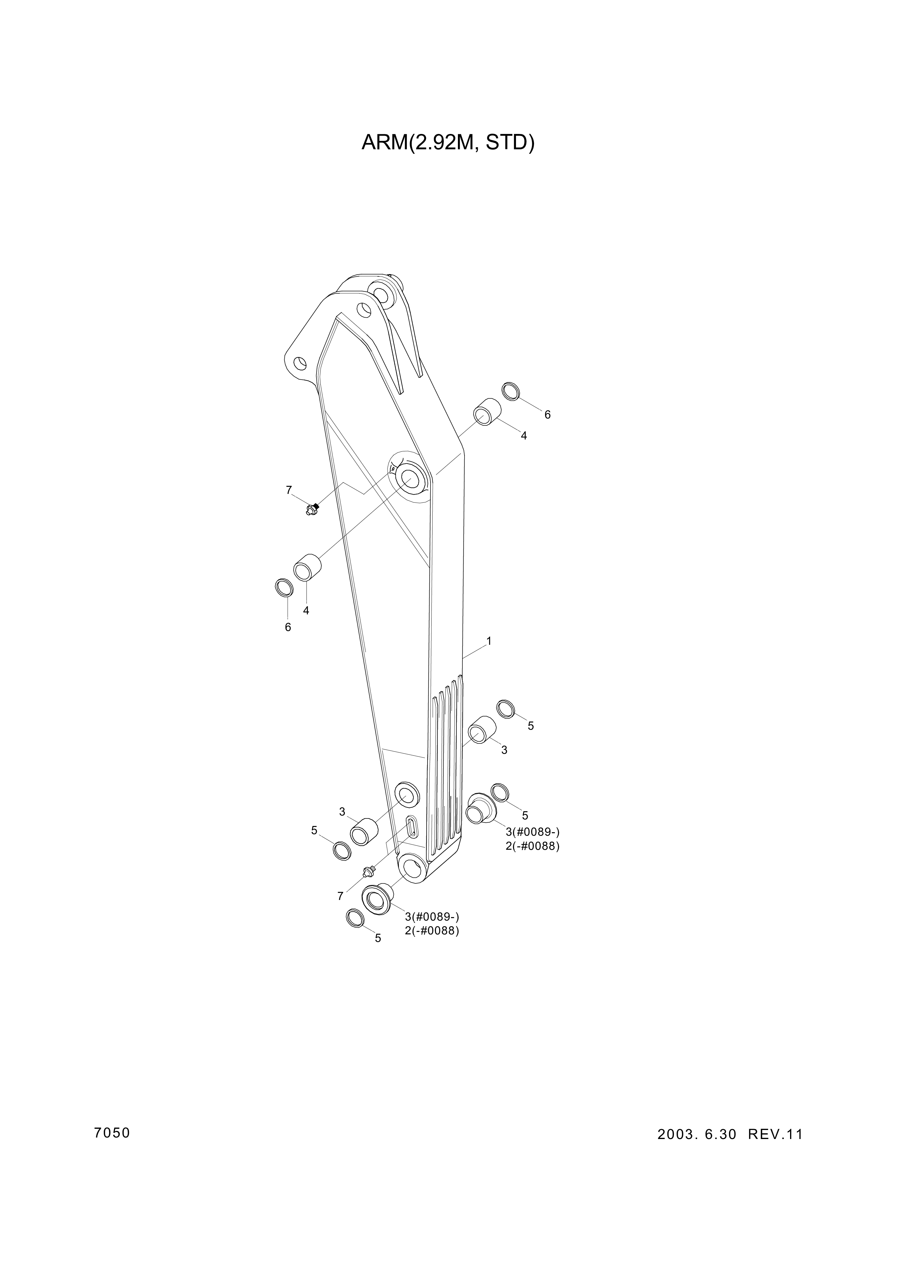 drawing for Hyundai Construction Equipment 61EM-20012 - BODY-ARM