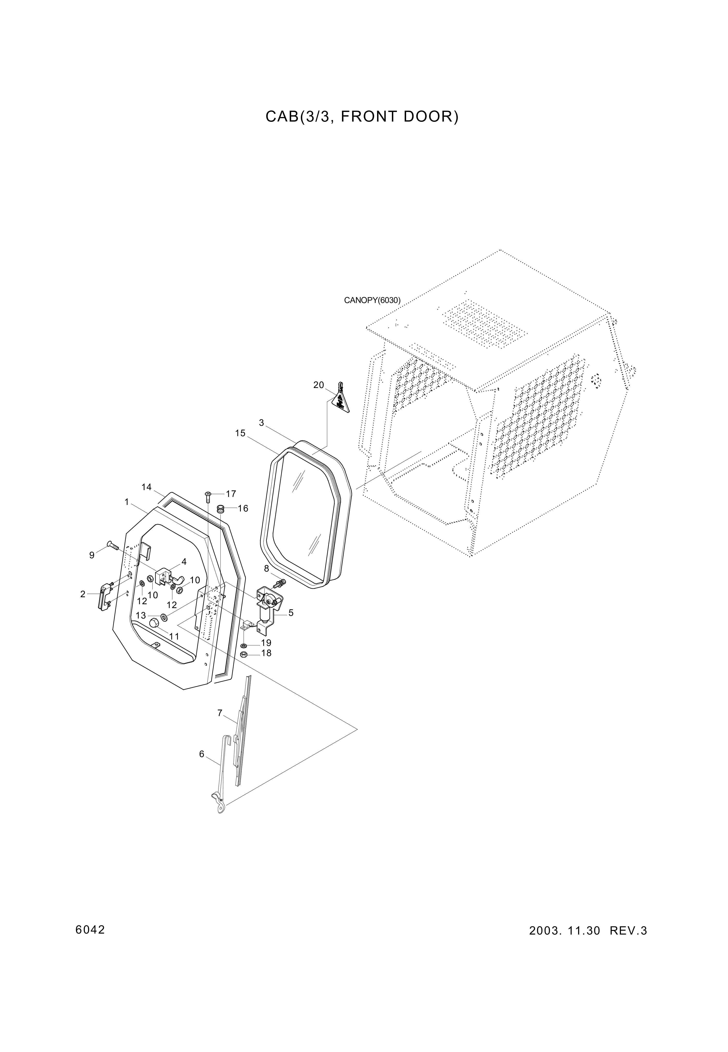 Technical drawing of Hyundai Construction Equipment S141-060406 BOLT-FLAT with dimensions and layout (figure 5)